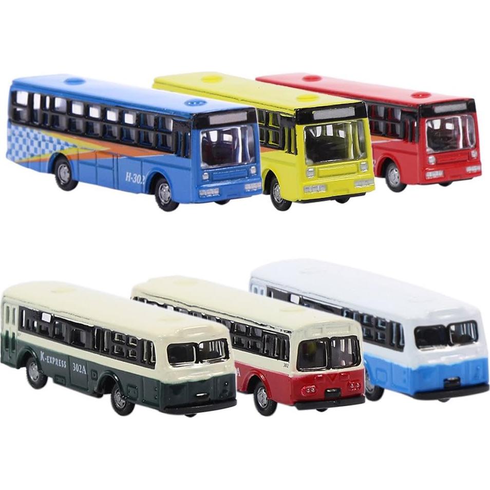 Set de 6 Autobuses de Fundición Escala N evemodel 1:160