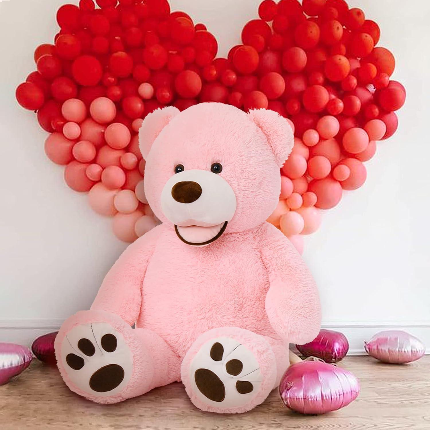 Oso de Peluche Rosa Grande MorisMos 99 cm Suave y Acogedor