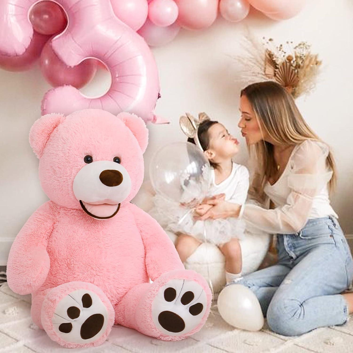 Oso de Peluche Rosa Grande MorisMos 99 cm Suave y Acogedor