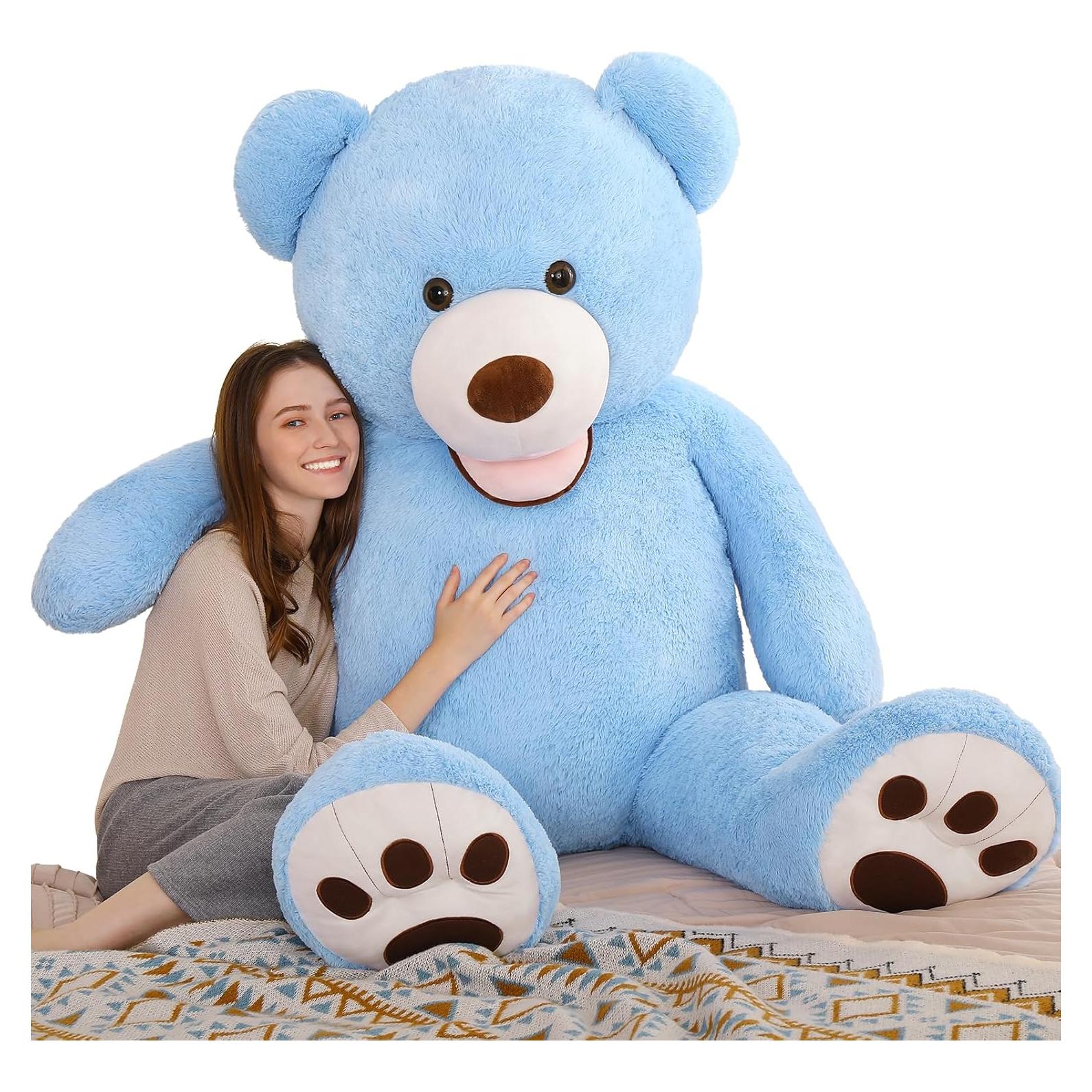 Oso de Peluche Gigante MorisMos 152 cm Azul Suave