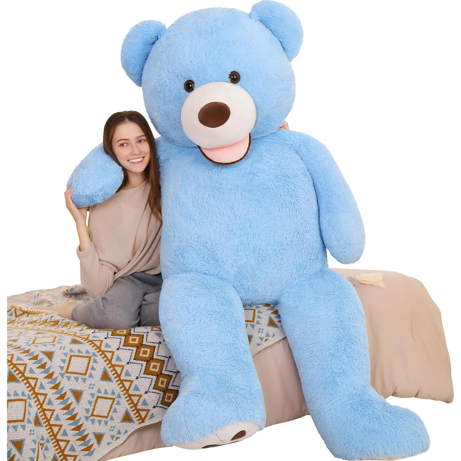Oso de Peluche Gigante MorisMos 152 cm Azul Suave