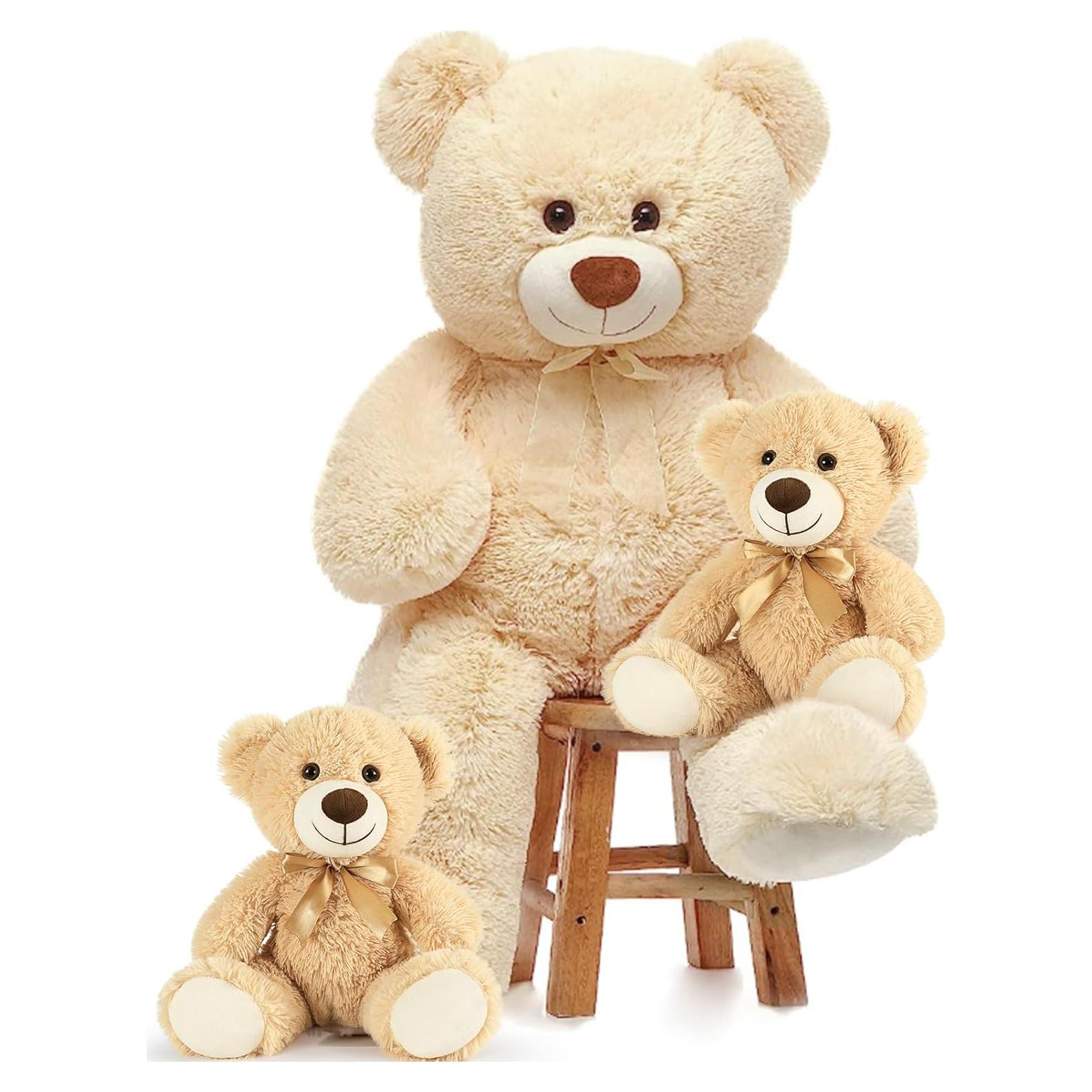 Oso de Peluche Gigante MorisMos con 2 Bebés 91 cm
