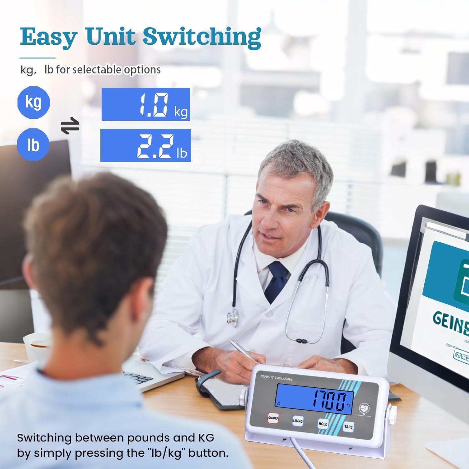 Báscula Digital Médica Extra Ancha ScaleBelly 200 kg