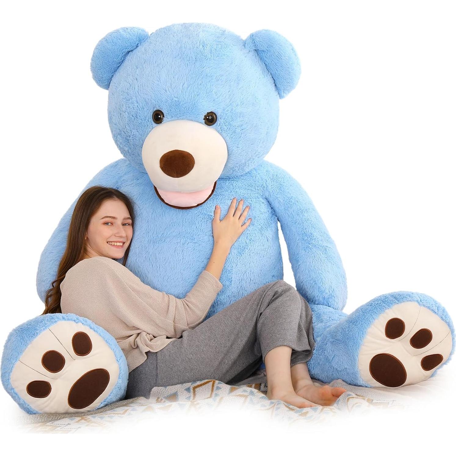 Oso de Peluche Gigante MorisMos 182 cm Azul Suave