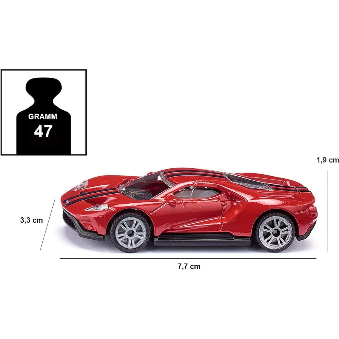 Siku 1526 Ford GT Clásico Deportivo Metal Rojo 7.7cm