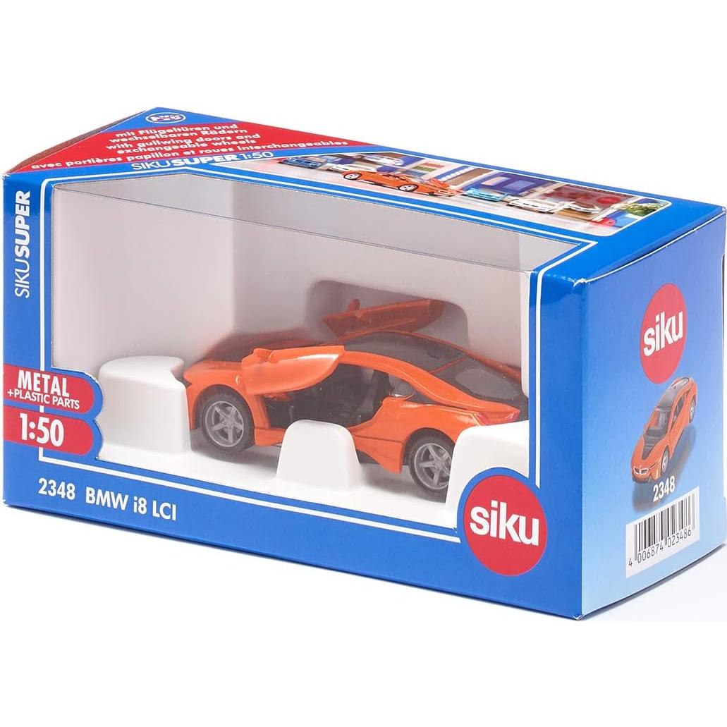 Siku 2348 Coche Deportivo BMW i8 LCI Escala 1:50 Naranja/Negro