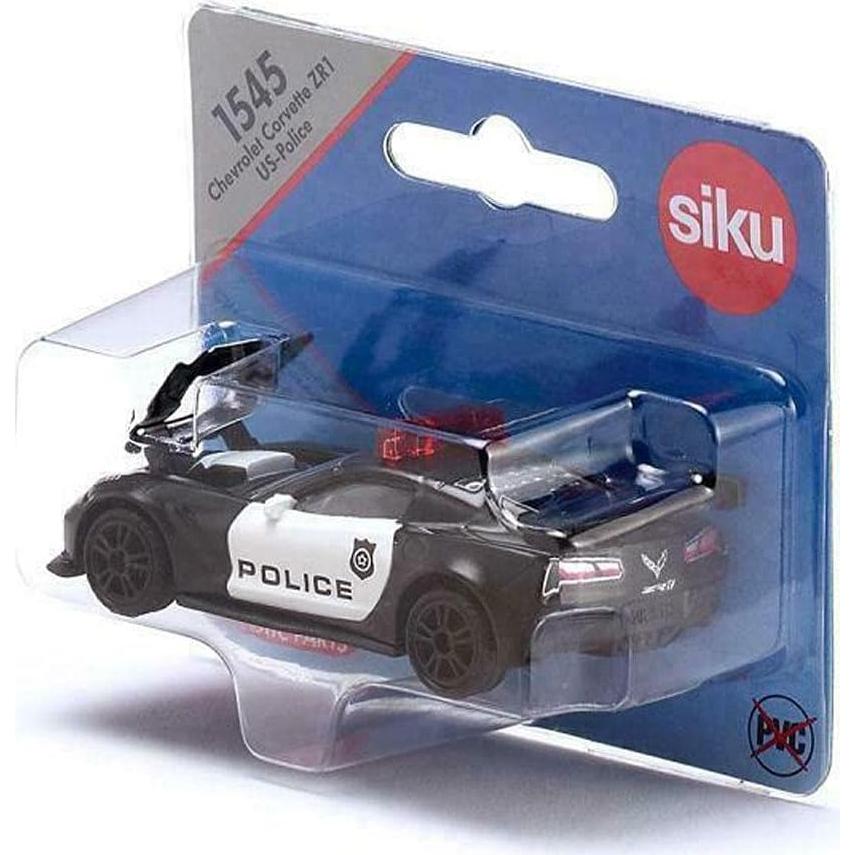 Siku 1545 Coche de Policía Chevrolet Corvette ZR1 Metal 8.1cm
