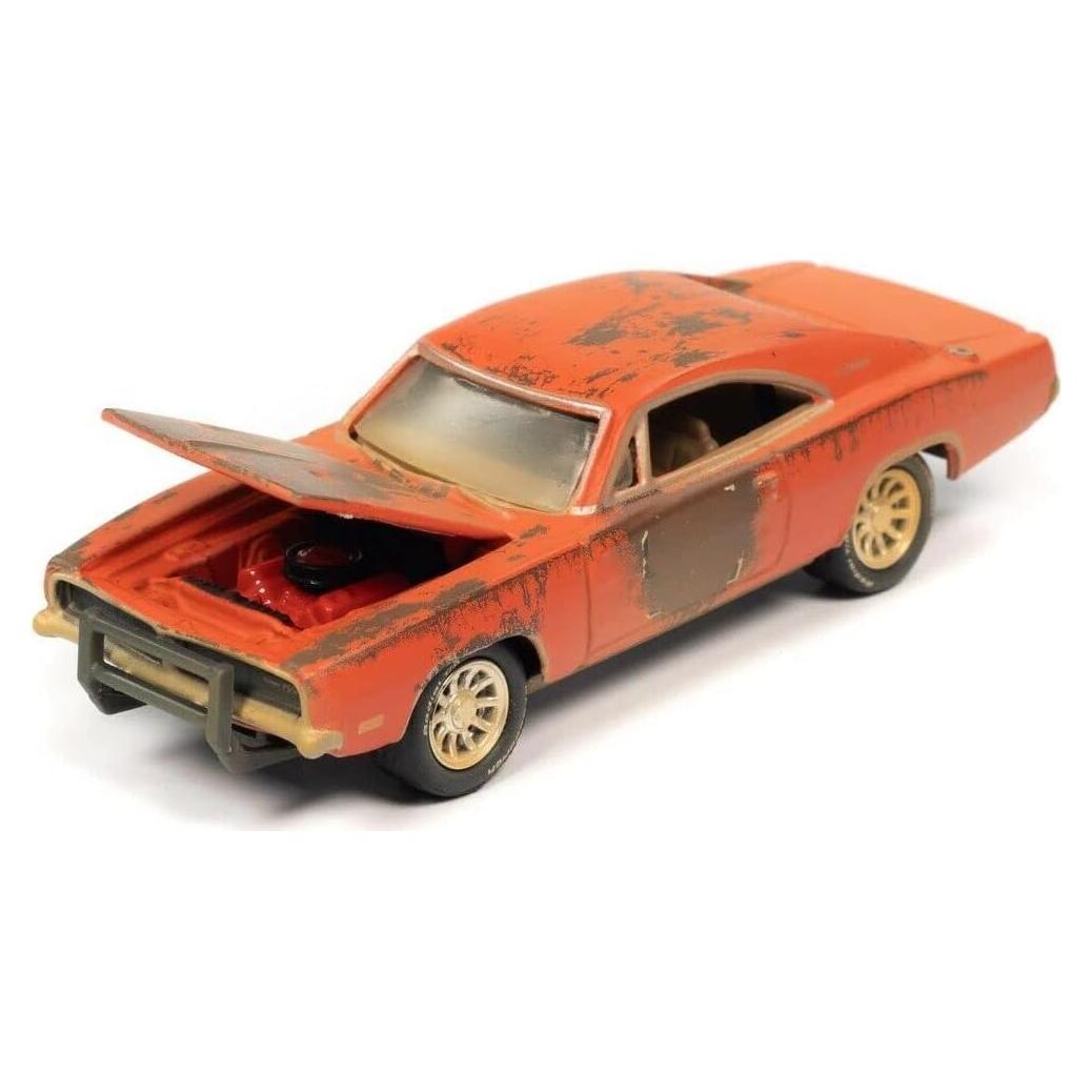 Coche Diecast 1969 Charger R/T Naranja Johnny Lightning 1/64