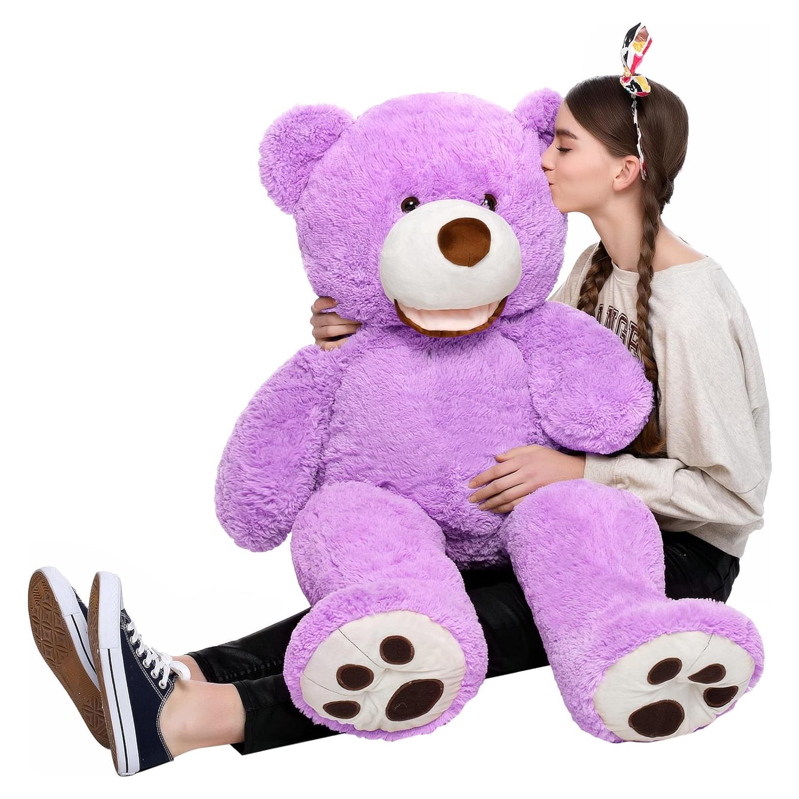 Oso de Peluche MorisMos Morado 99 cm Suave y Grande
