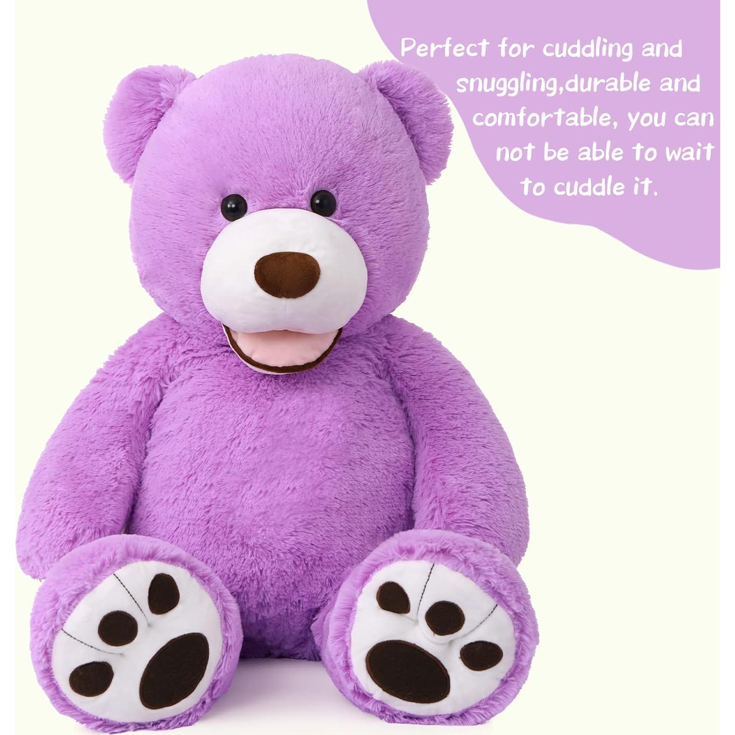 Oso de Peluche MorisMos Morado 99 cm Suave y Grande