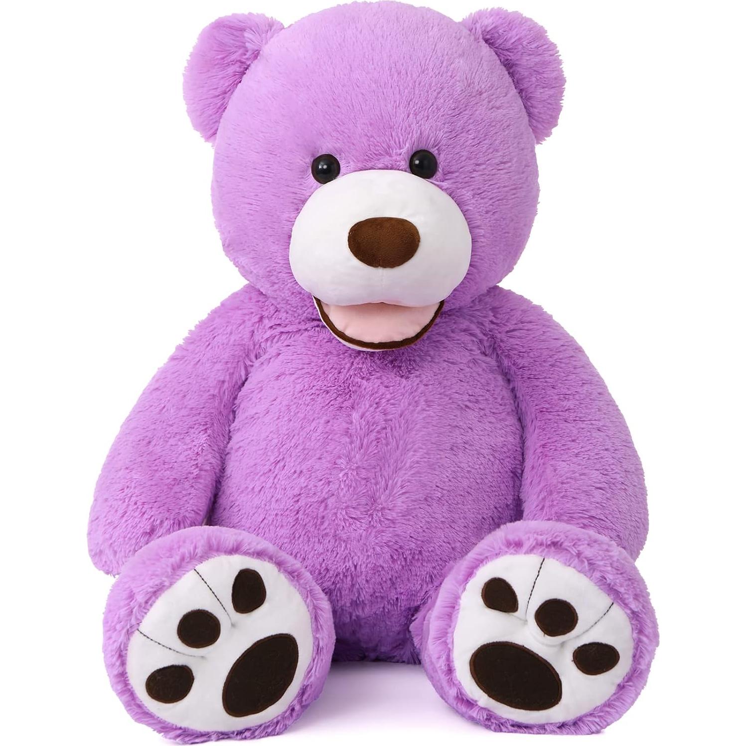 Oso de Peluche MorisMos Morado 99 cm Suave y Grande