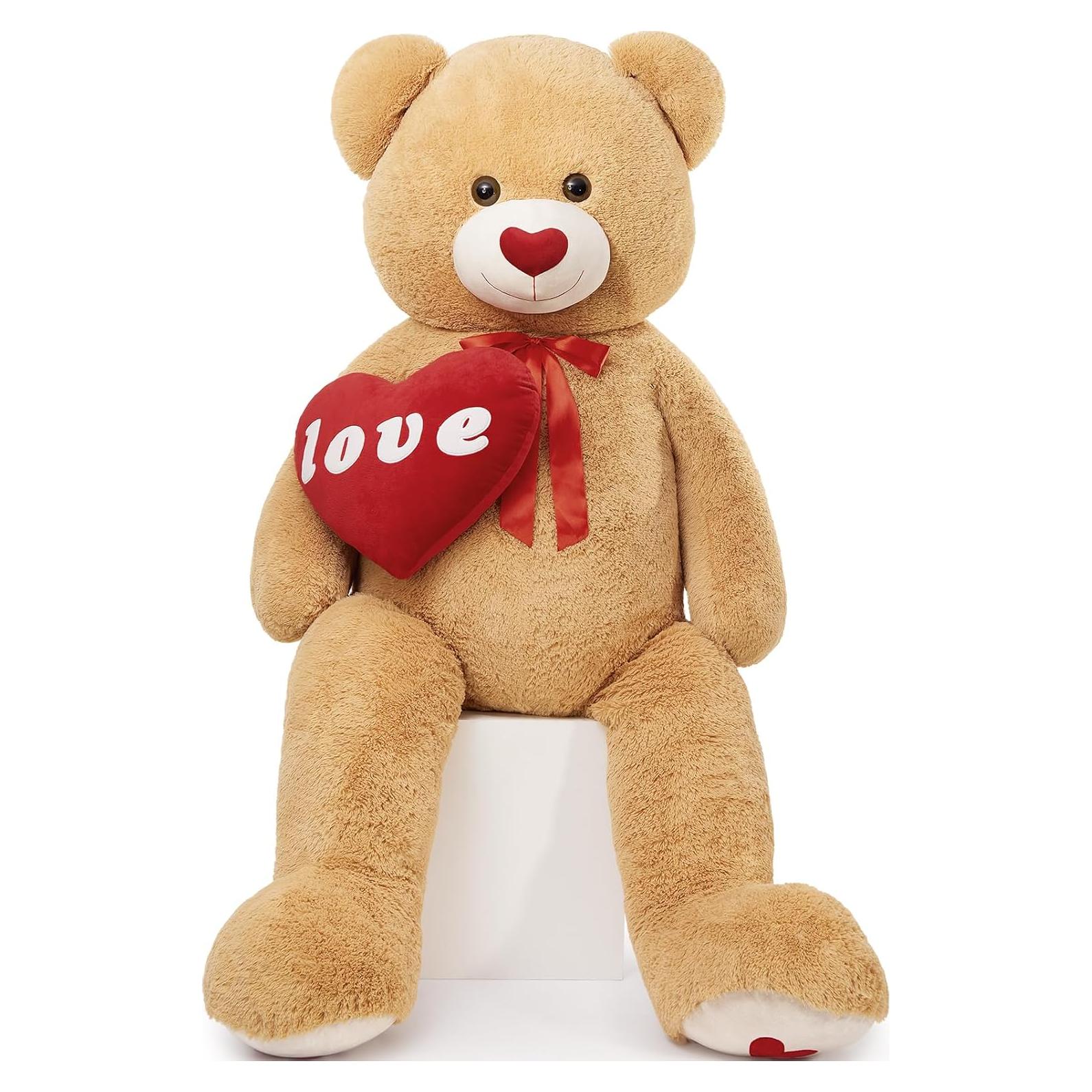 Oso de Peluche Gigante MorisMos 152 cm con Corazón Rojo