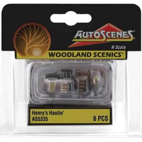 Camión Chevy 1955 escala N Woodland Scenics con accesorios