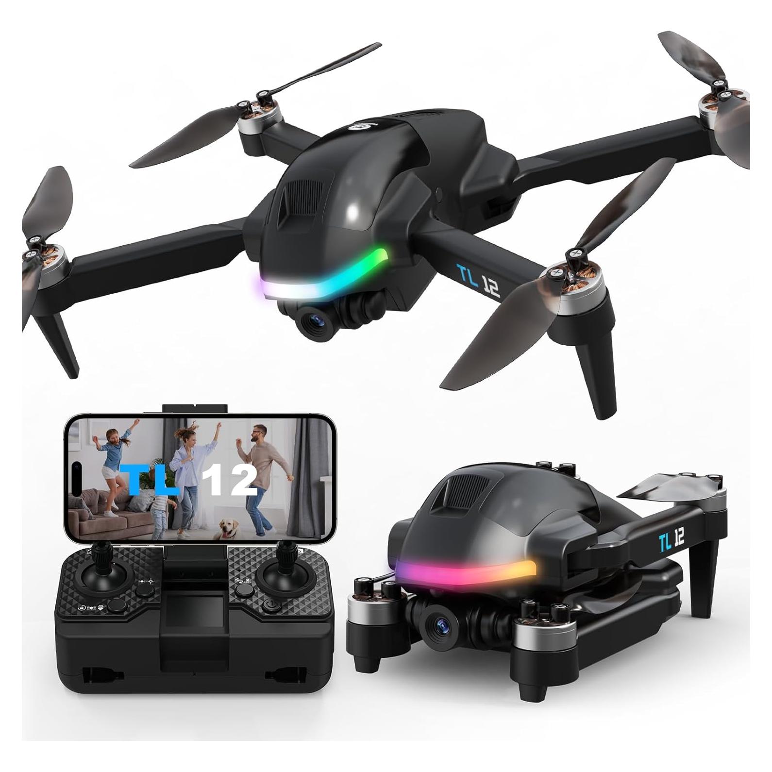 Dron Tolatoyus TL12 con Cámara 1080P y Luces RGB