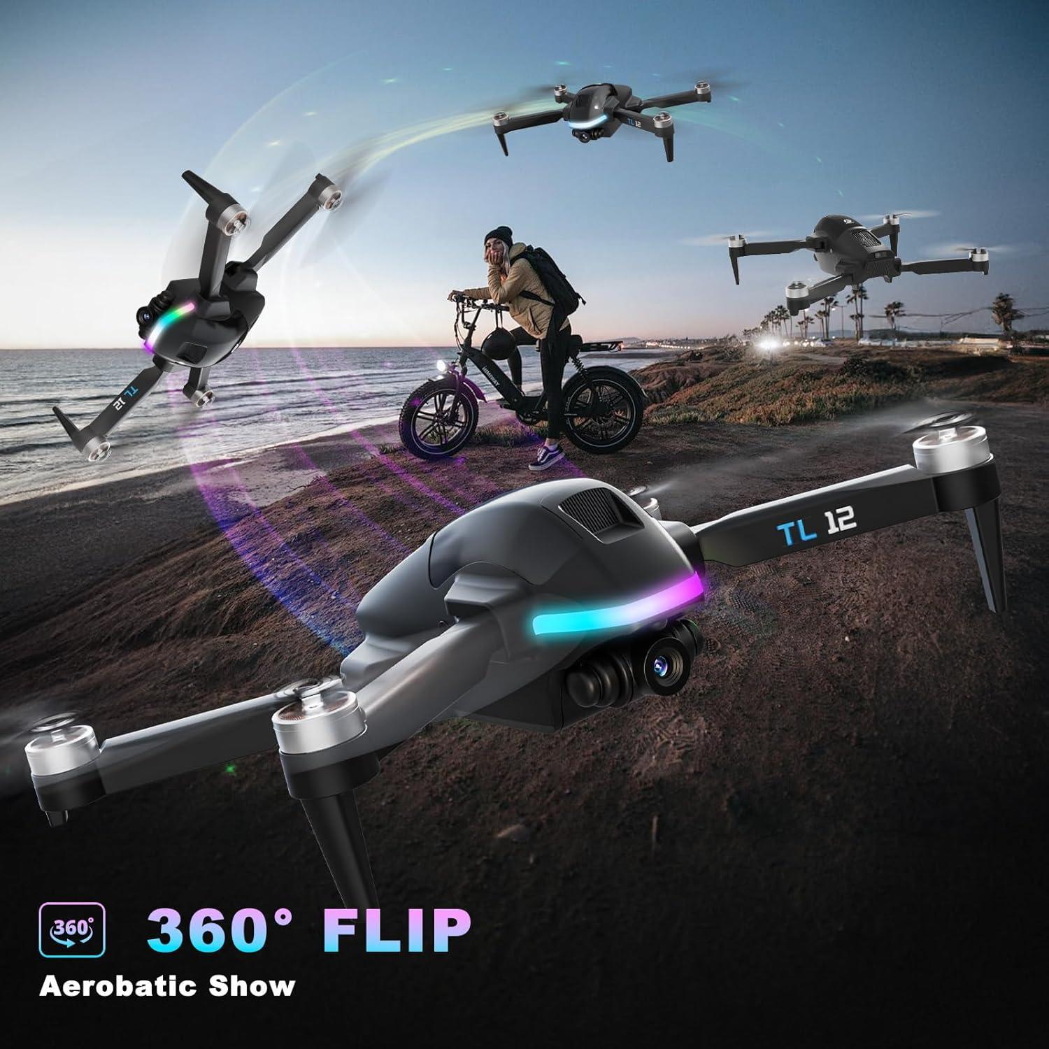 Dron Tolatoyus TL12 con Cámara 1080P y Luces RGB