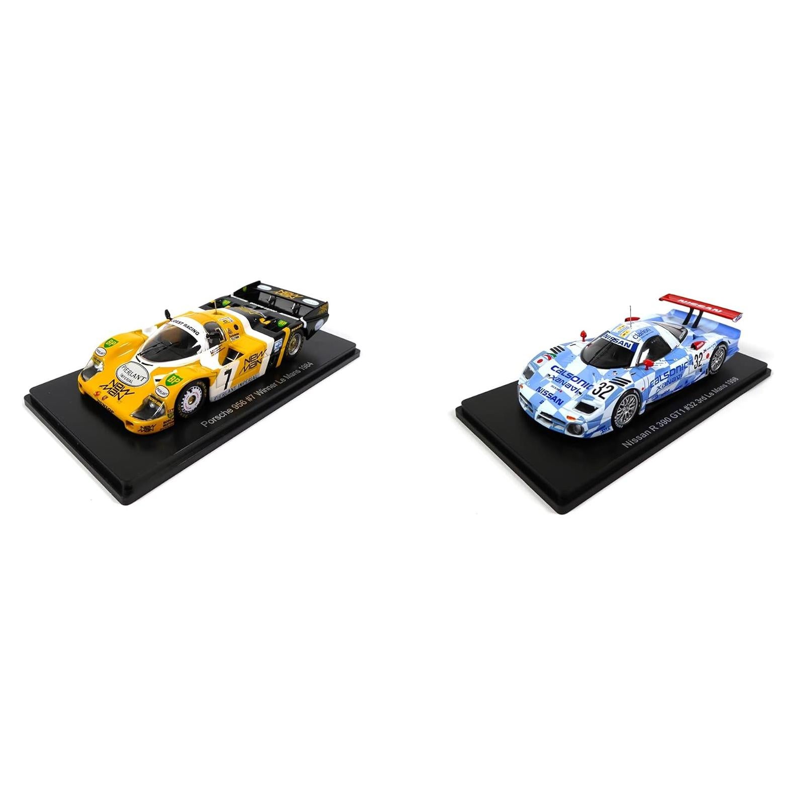 Conjunto de 2 Coches Le Mans Spark 1:43 Porsche 956 y Nissan R390