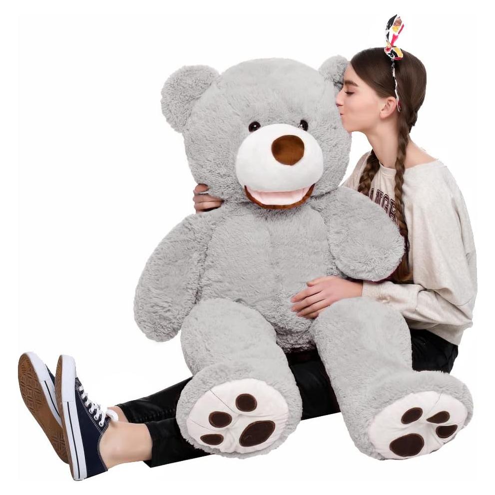 Oso de Peluche Gigante MorisMos Gris 99 cm Suave y Esponjoso