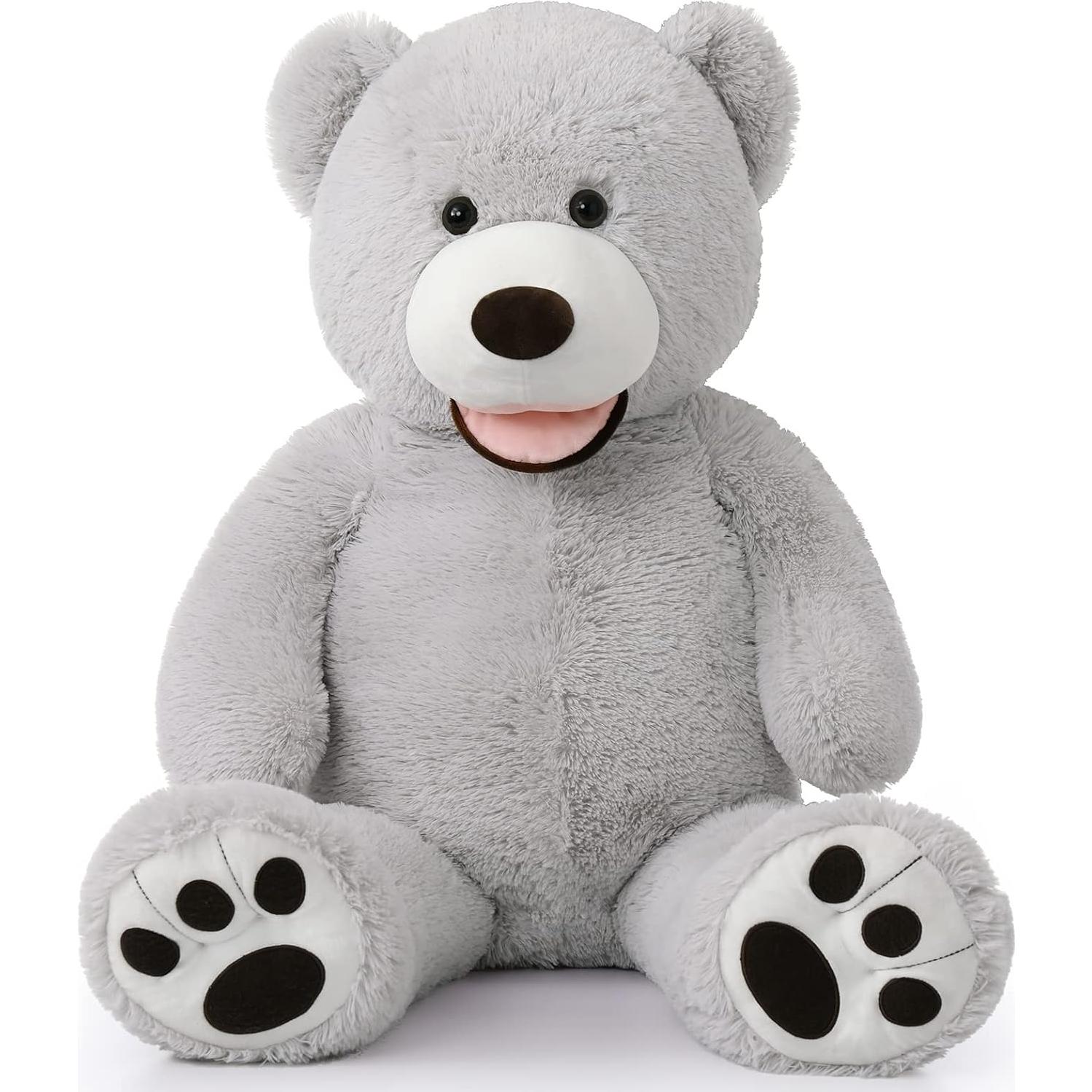 Oso de Peluche Gigante MorisMos Gris 99 cm Suave y Esponjoso