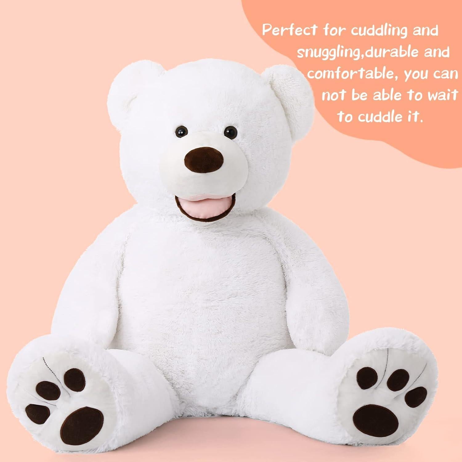 Oso de Peluche Gigante MorisMos Blanco 129 cm Suave