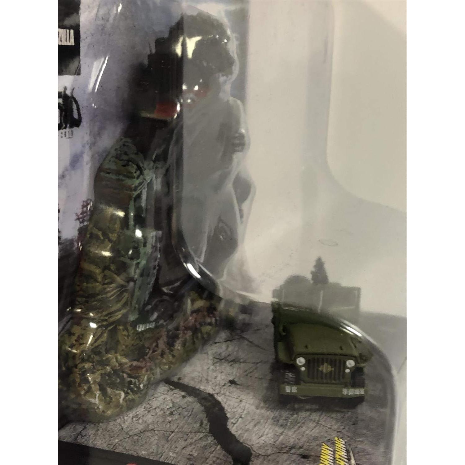 Coche Diecast 1:64 Johnny Lightning Willys MB Jeep Godzilla