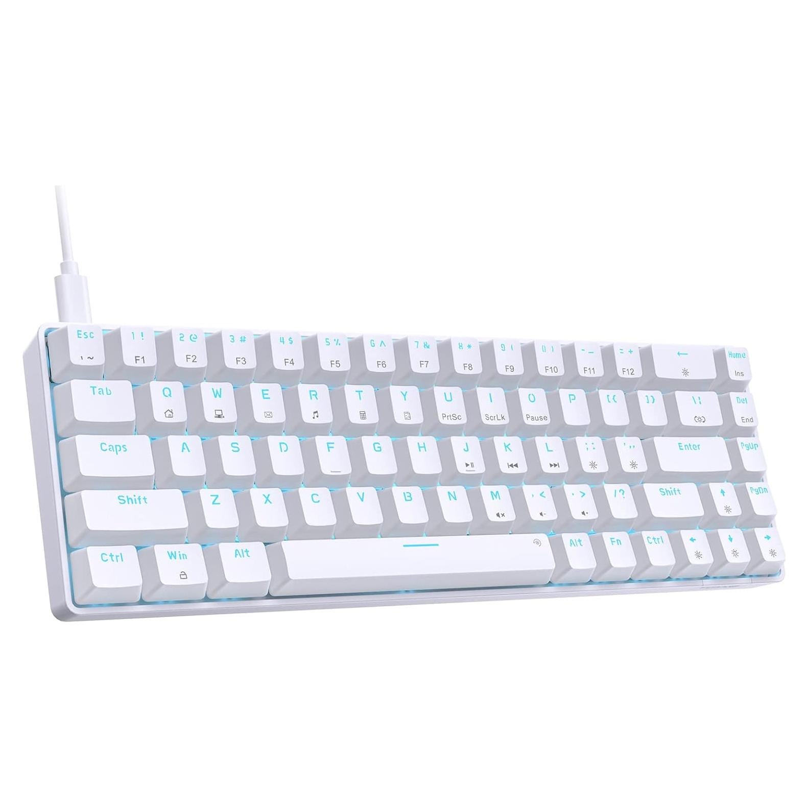 Teclado Mecánico DIERYA T68SE 68 Teclas Anti-Ghosting Blanco