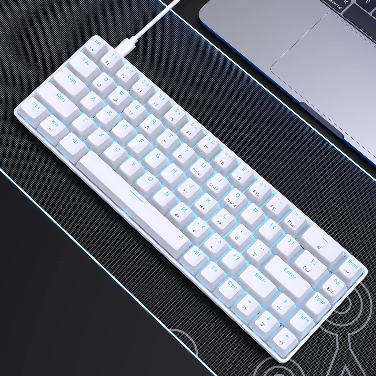 Teclado Mecánico DIERYA T68SE 68 Teclas Anti-Ghosting Blanco