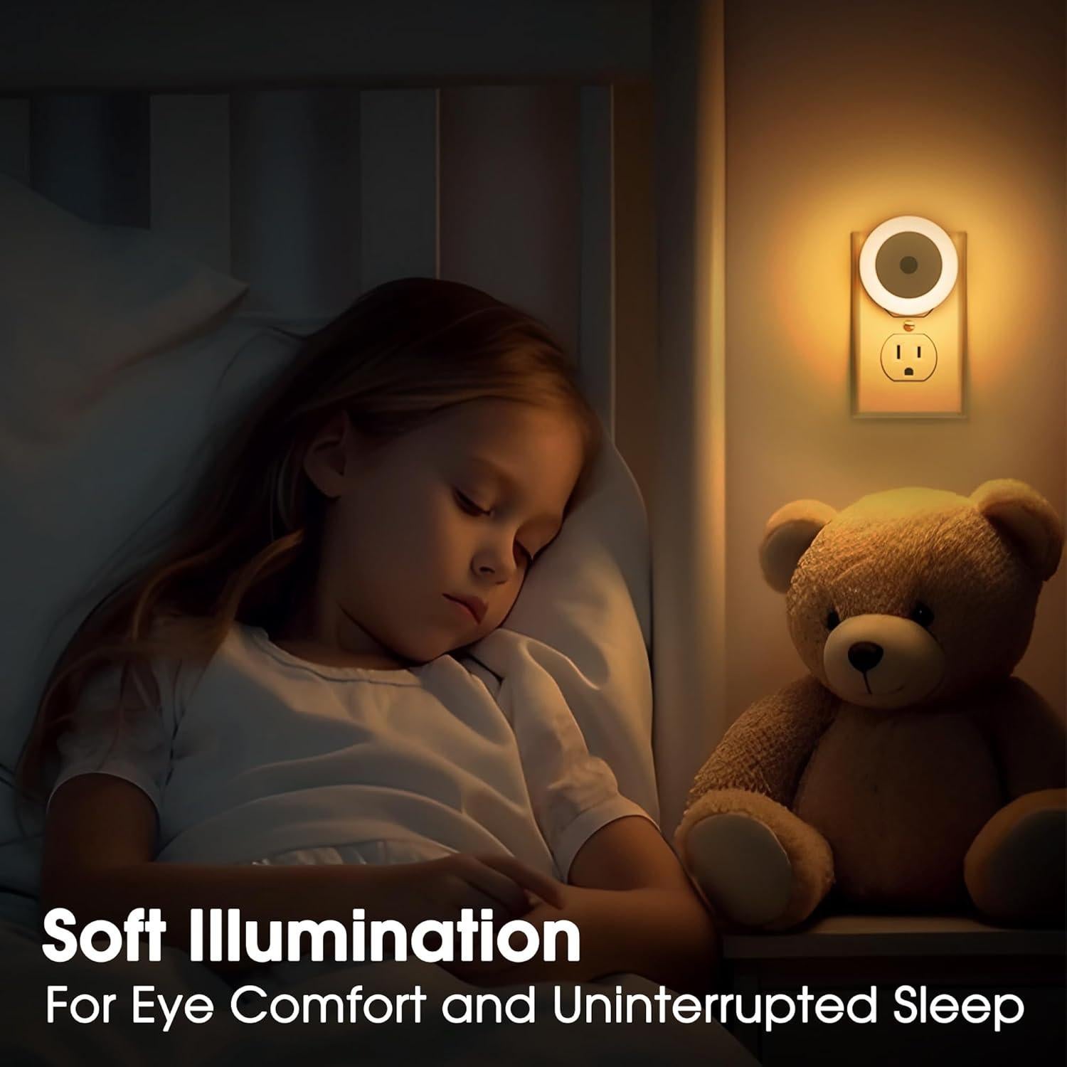 Luces Nocturnas Enchufables Briignite LED 4Pack 3000K