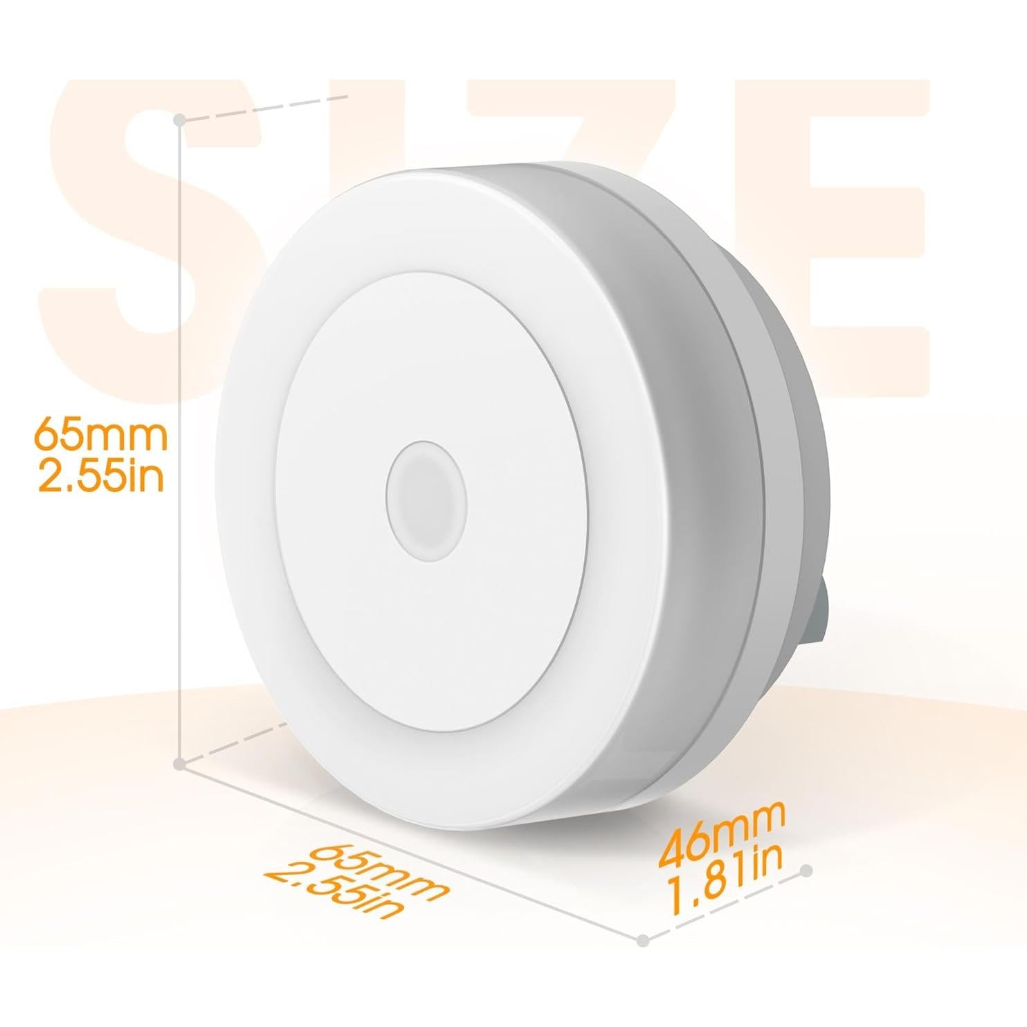 Luces Nocturnas Enchufables Briignite LED 4Pack 3000K