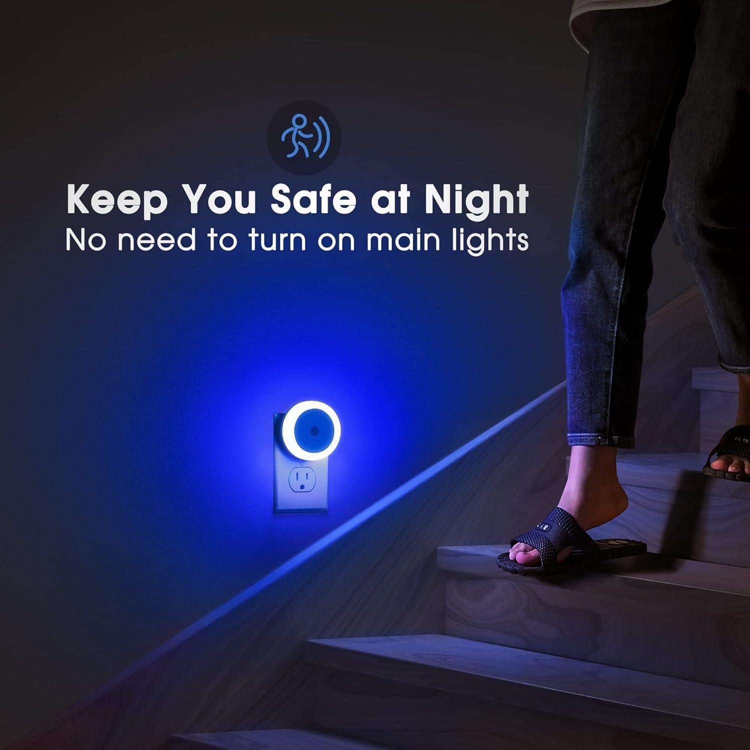 Luz Nocturna LED Briignite Azul 4 Piezas 60 Lúmenes