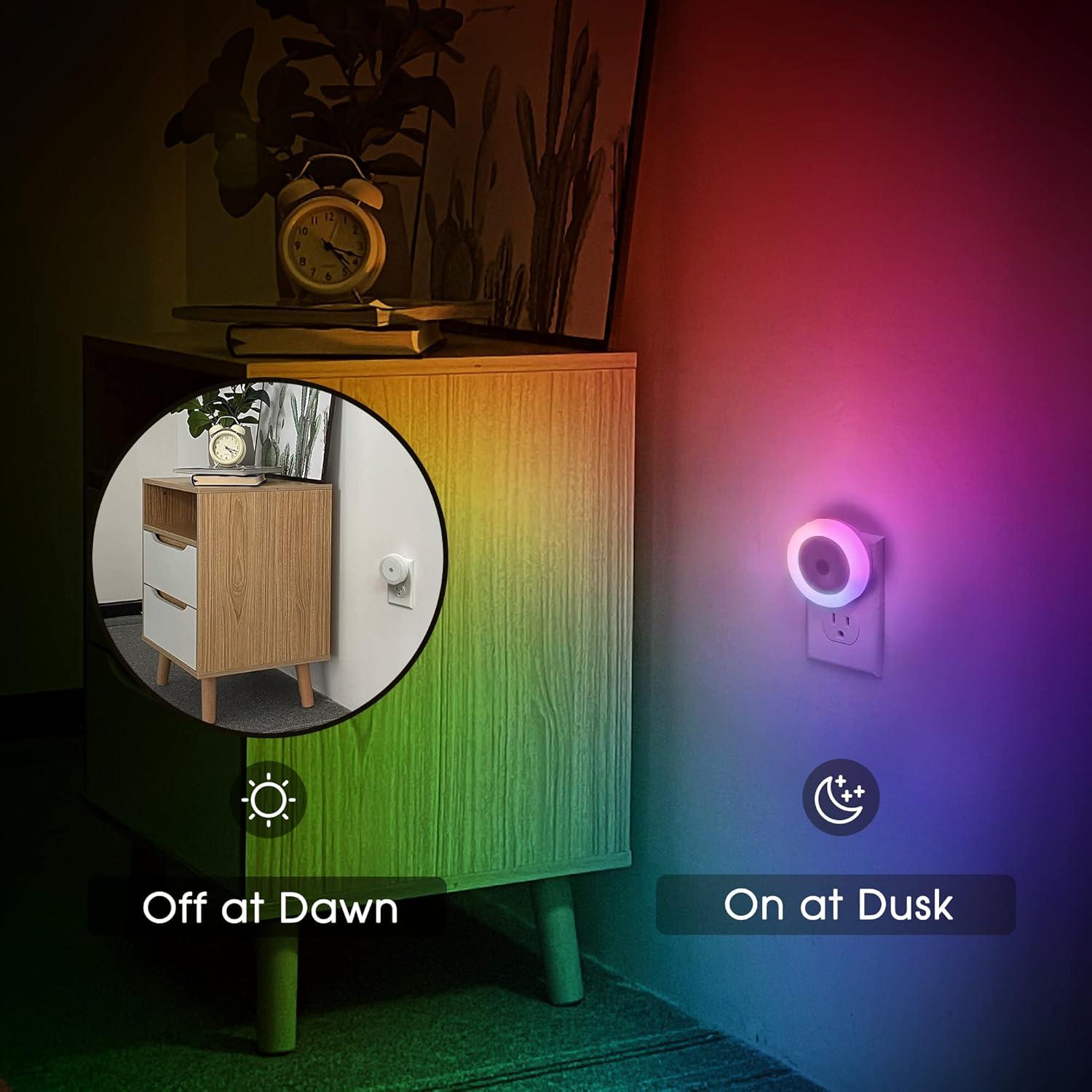 Luces Nocturnas RGB Briignite - Paquete de 4 con Sensor