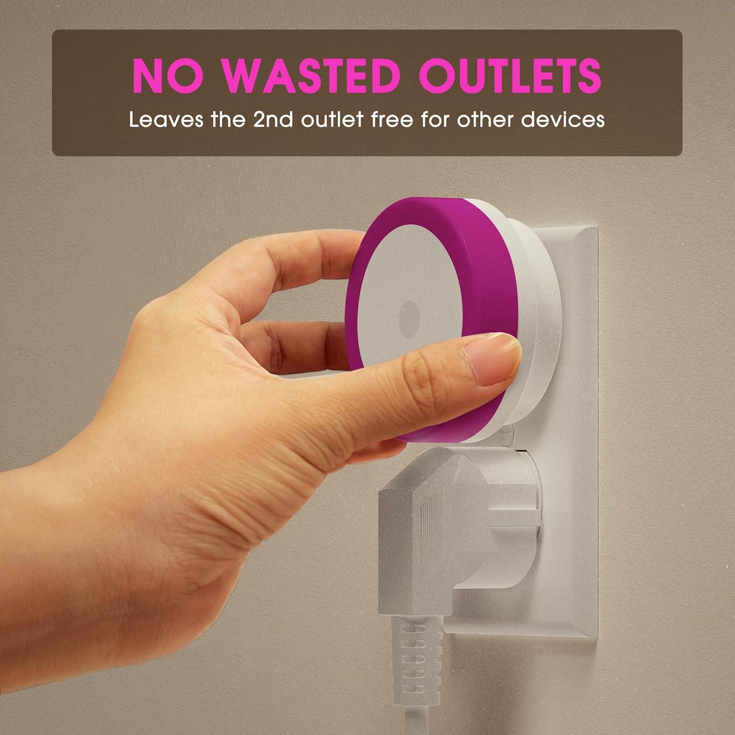 Luz Nocturna Morada Briignite 4 Pack con Sensor de Luz