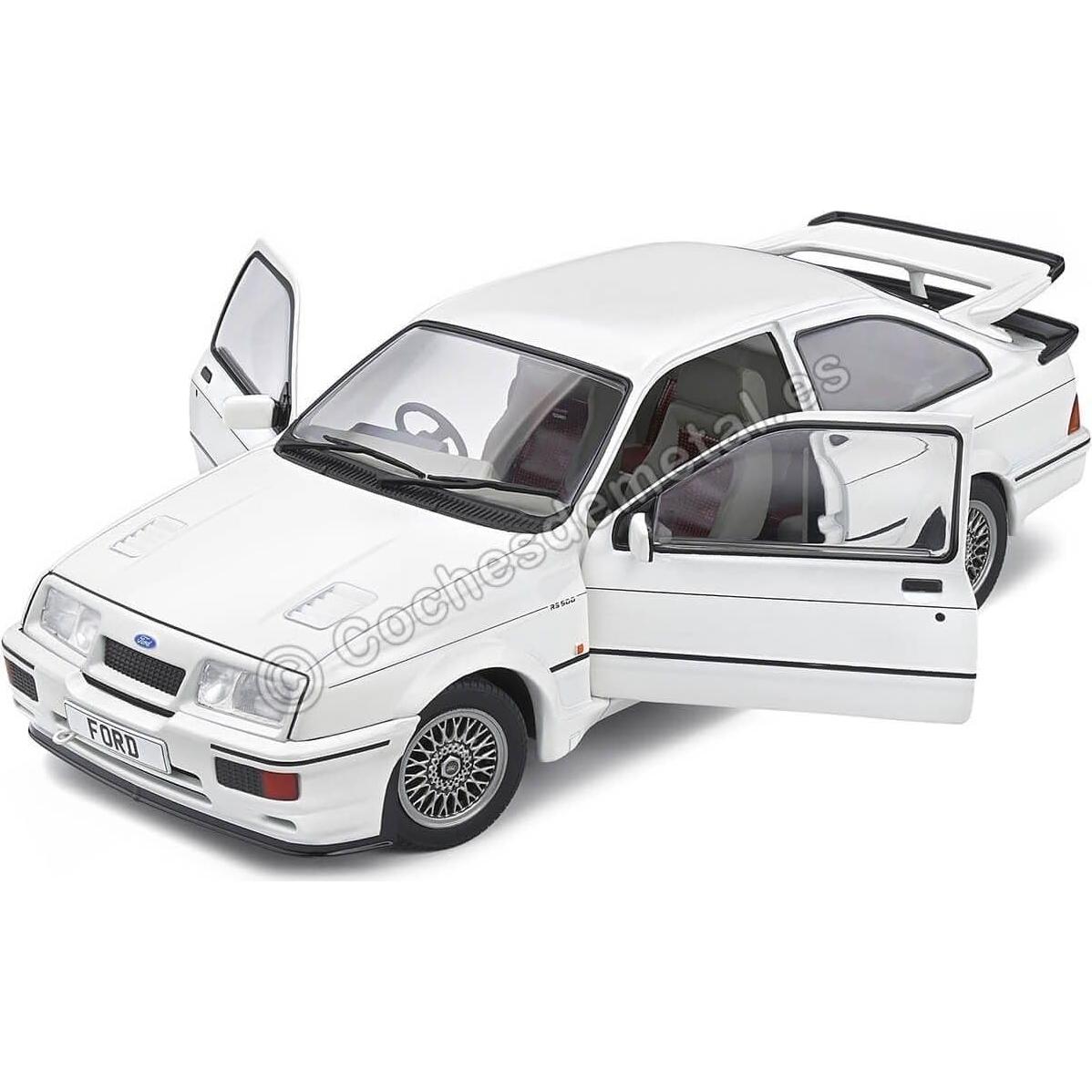 Coche Miniatura Coleccionable Solido 1:18 Ford Sierra RS500 Blanco