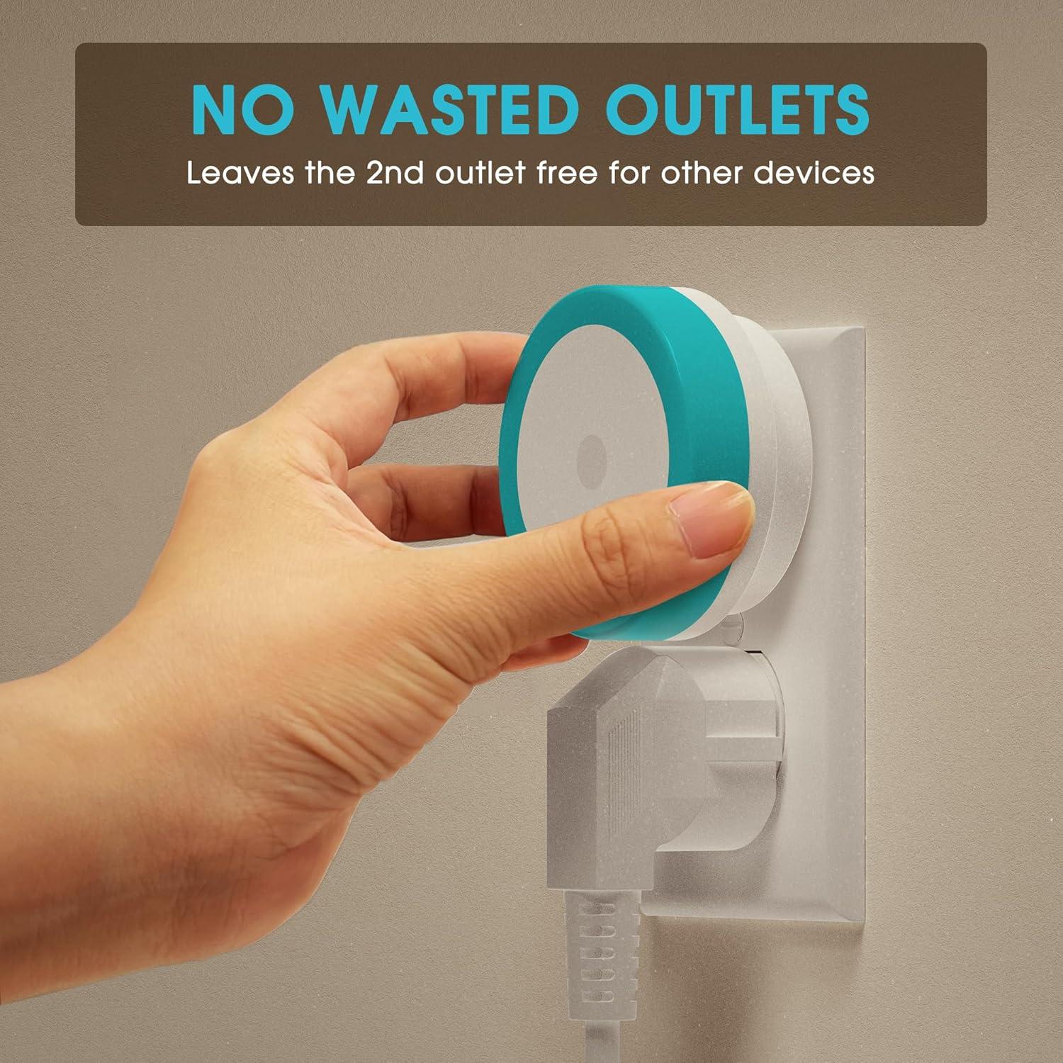 Luces Nocturnas LED Briignite Azul Cielo 4 Pack con Sensor