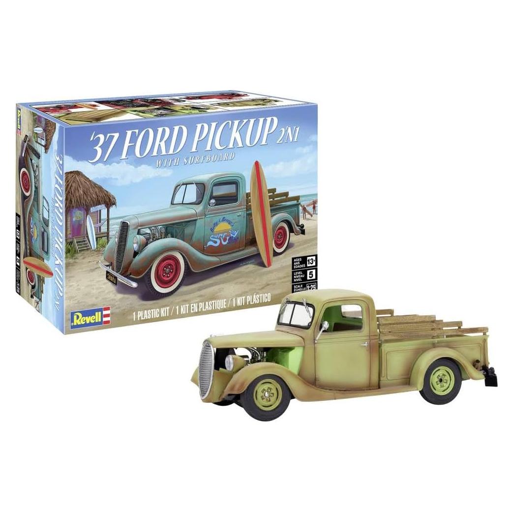 Revell Camioneta Ford 1937 1:25 con Tabla de Surf 162 Piezas