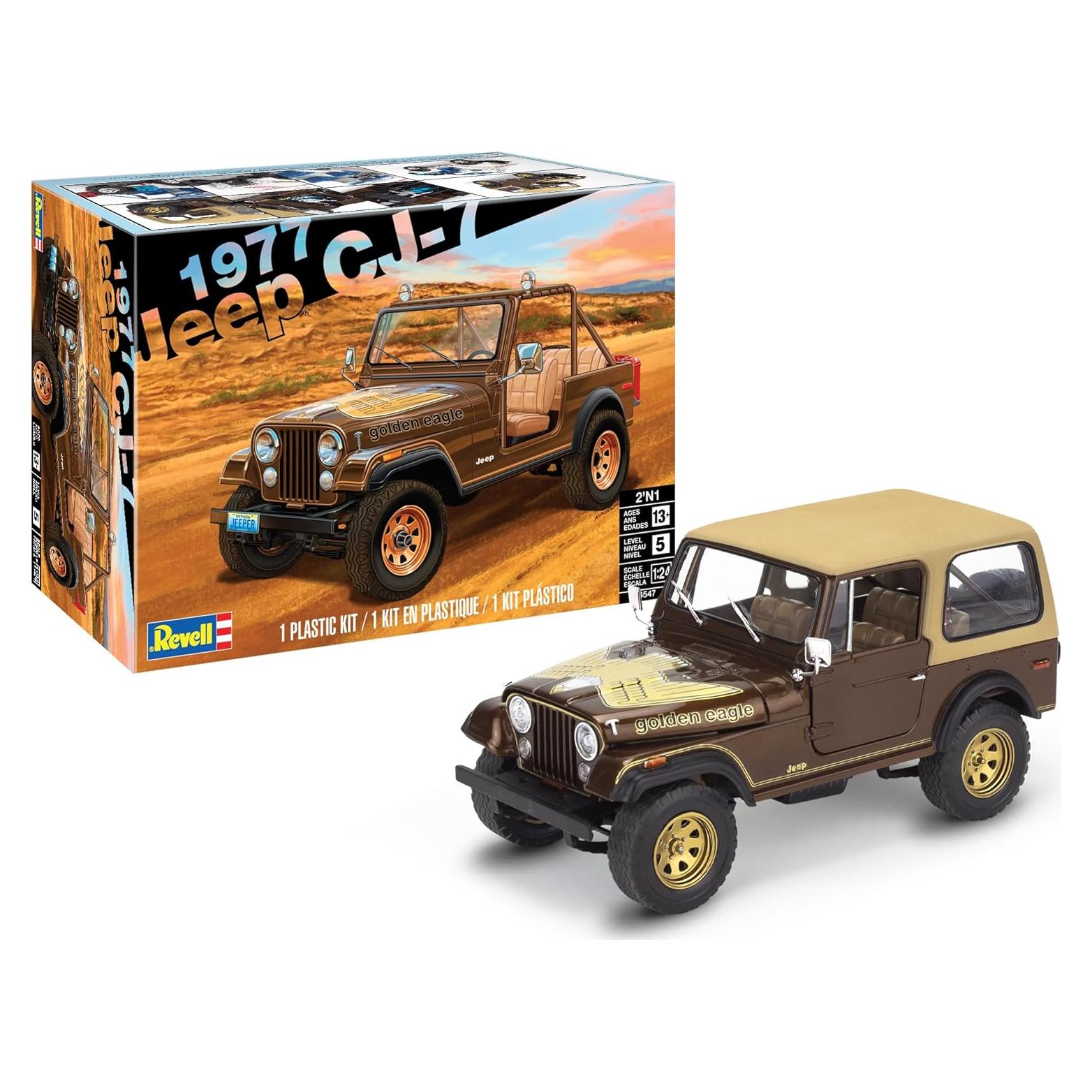 Kit de Modelo Revell Jeep CJ-7 1977 Escala 1:24 2-en-1