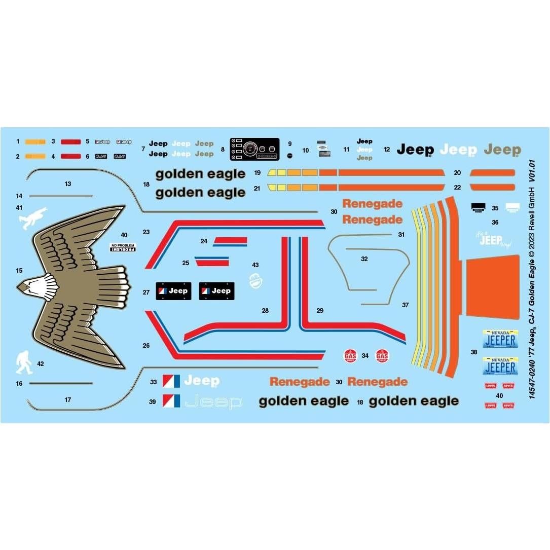 Kit de Modelo Revell Jeep CJ-7 1977 Escala 1:24 2-en-1