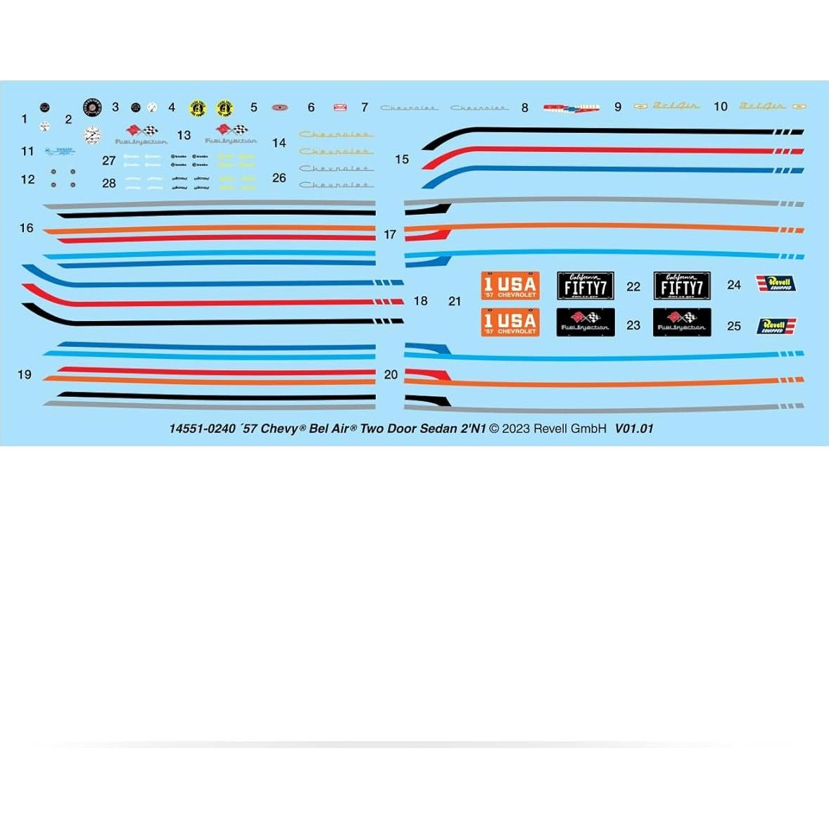 Kit de Modelo Revell 1957 Chevrolet Bel Air 1:25 Escala