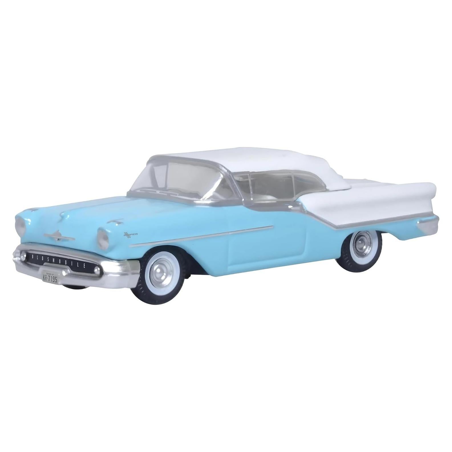 Modelo de Coche Diecast Oldsmobile 88 Convertible 1957 Azul