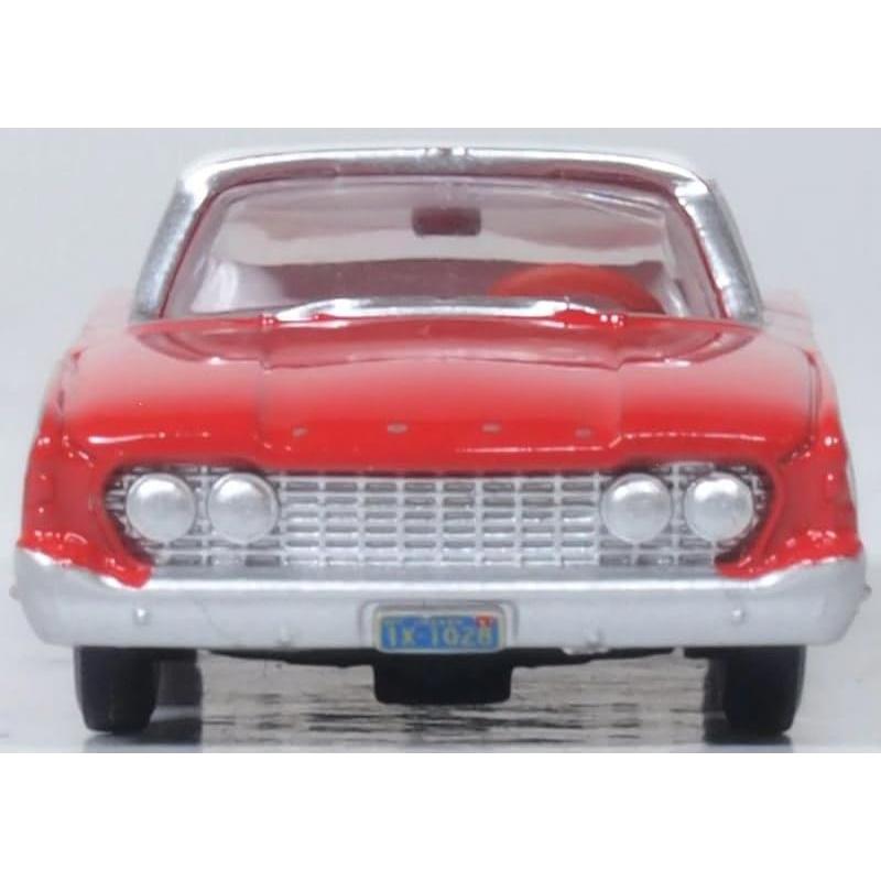 Modelo de Coche Diecast Ford Fairlane 500 1960 Rojo 1/87
