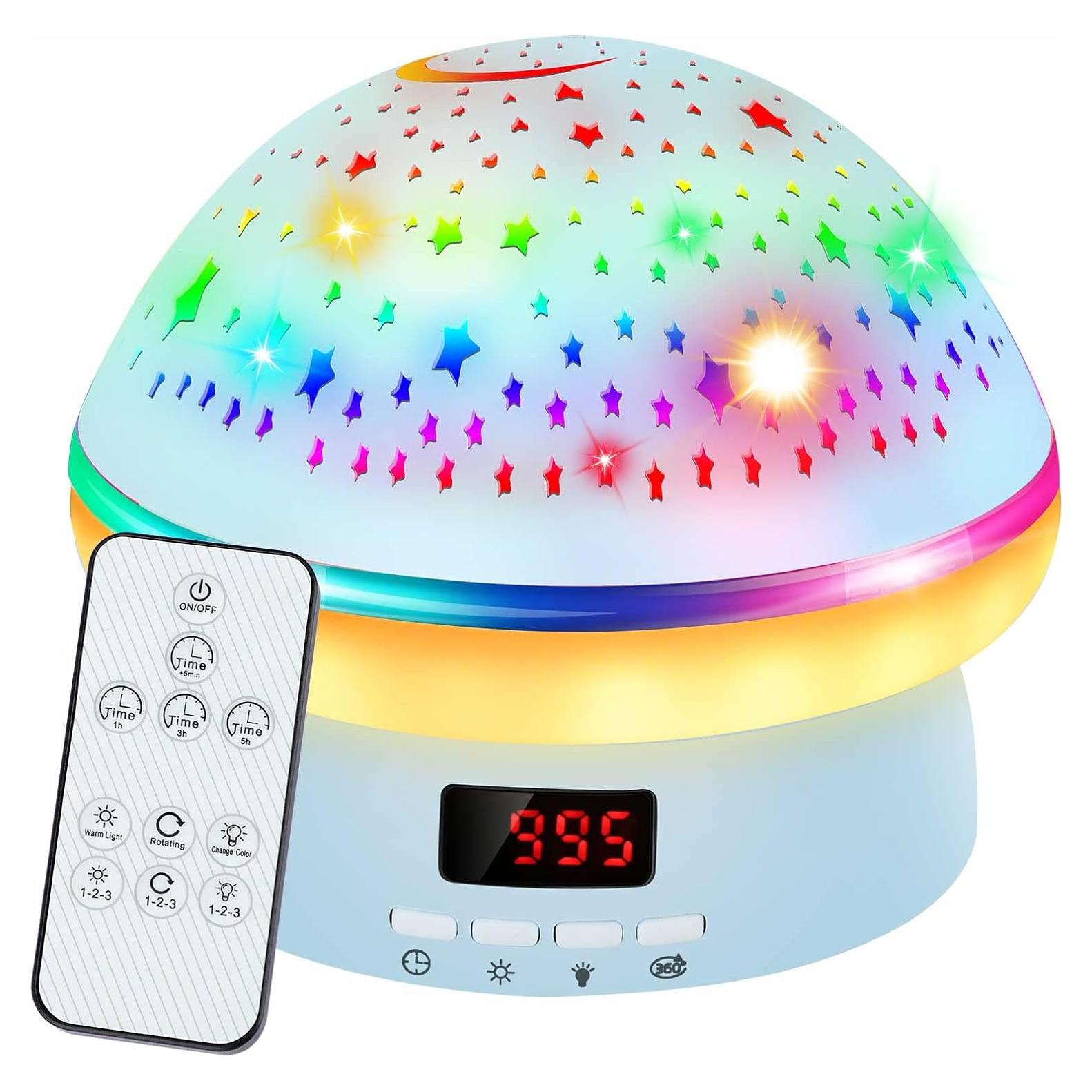 Proyector de Estrellas Jeebuu Hongo Azul Luz Nocturna