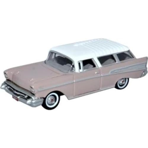 Modelo de Coche Diecast 1957 Chevy Nomad Oxford 1/87 Rosa