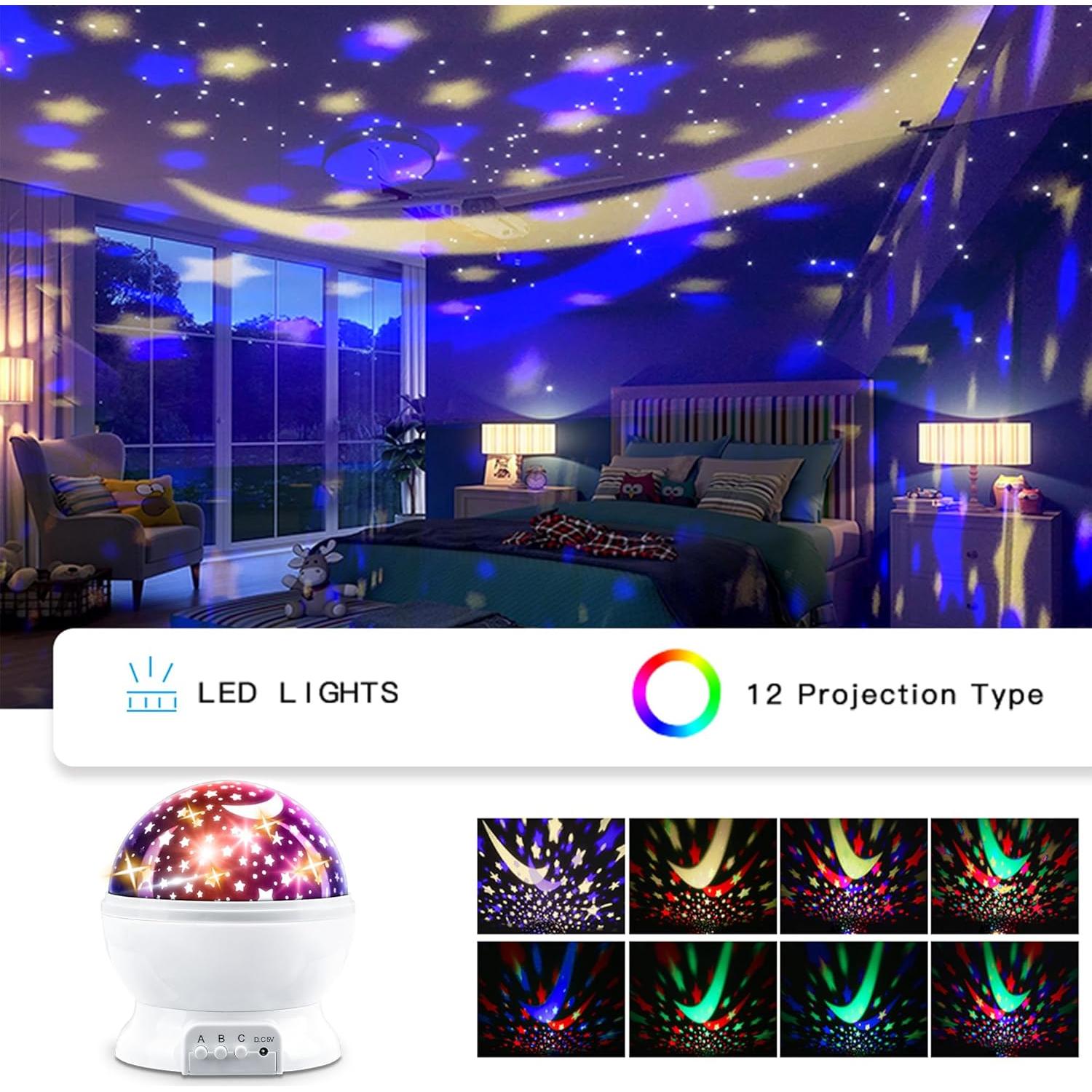 Proyector Luz Nocturna MOKOQI 17 Colores para Niños