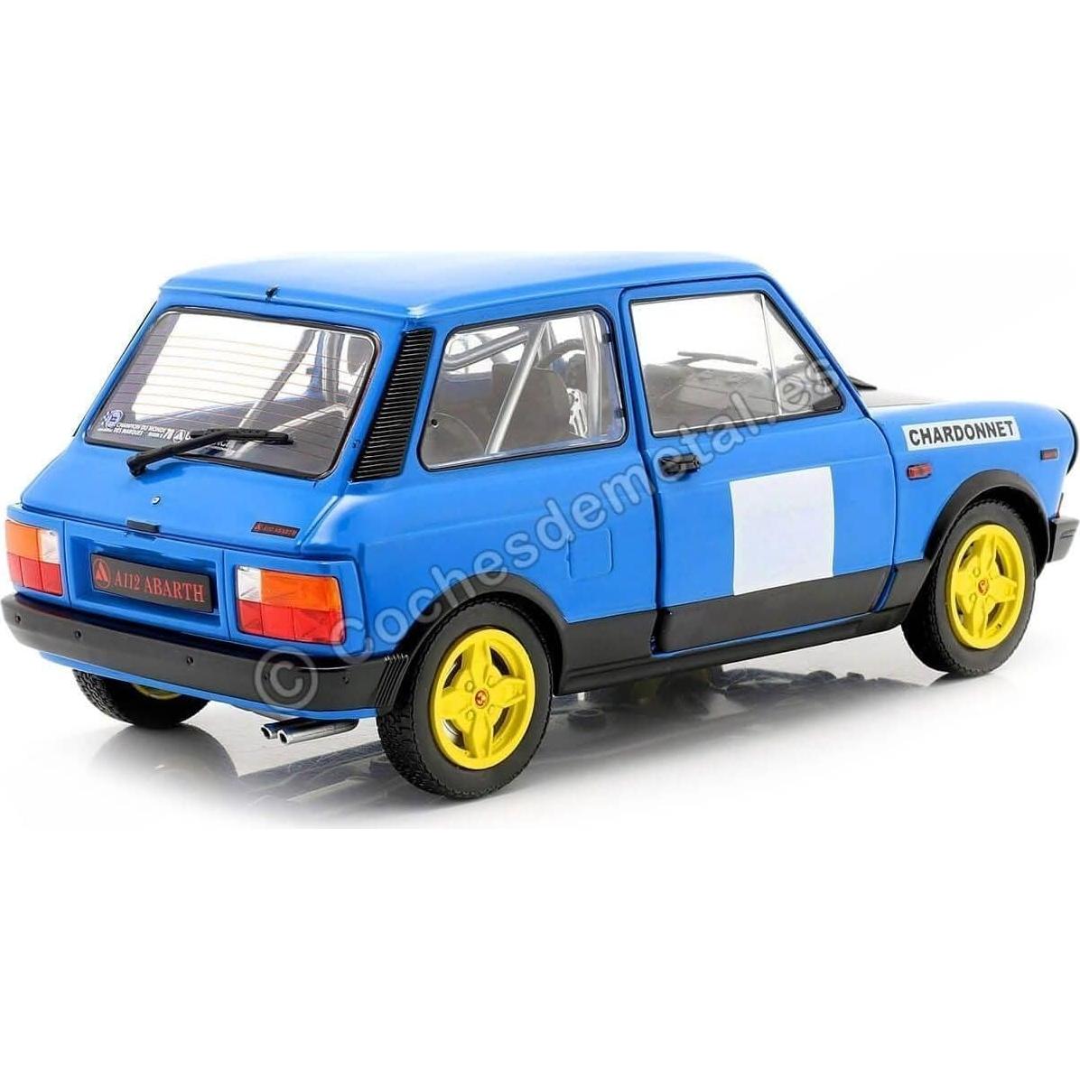 Modelo de Coche Solido 1:18 Autobianchi A112 MK5 Abarth Azul/Negro