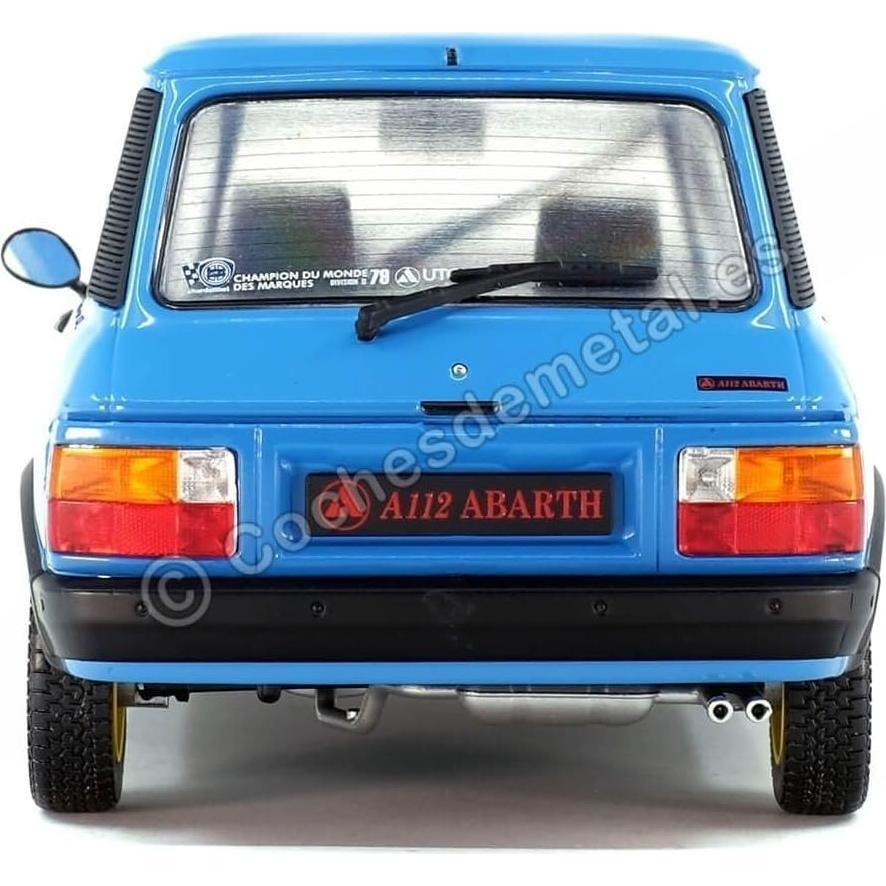 Modelo de Coche Solido 1:18 Autobianchi A112 MK5 Abarth Azul/Negro