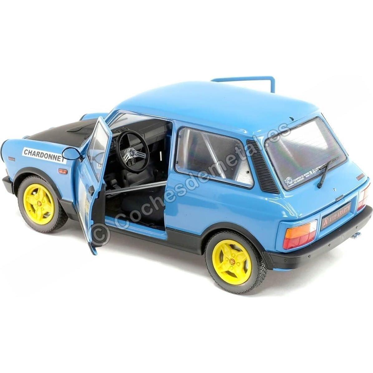 Modelo de Coche Solido 1:18 Autobianchi A112 MK5 Abarth Azul/Negro