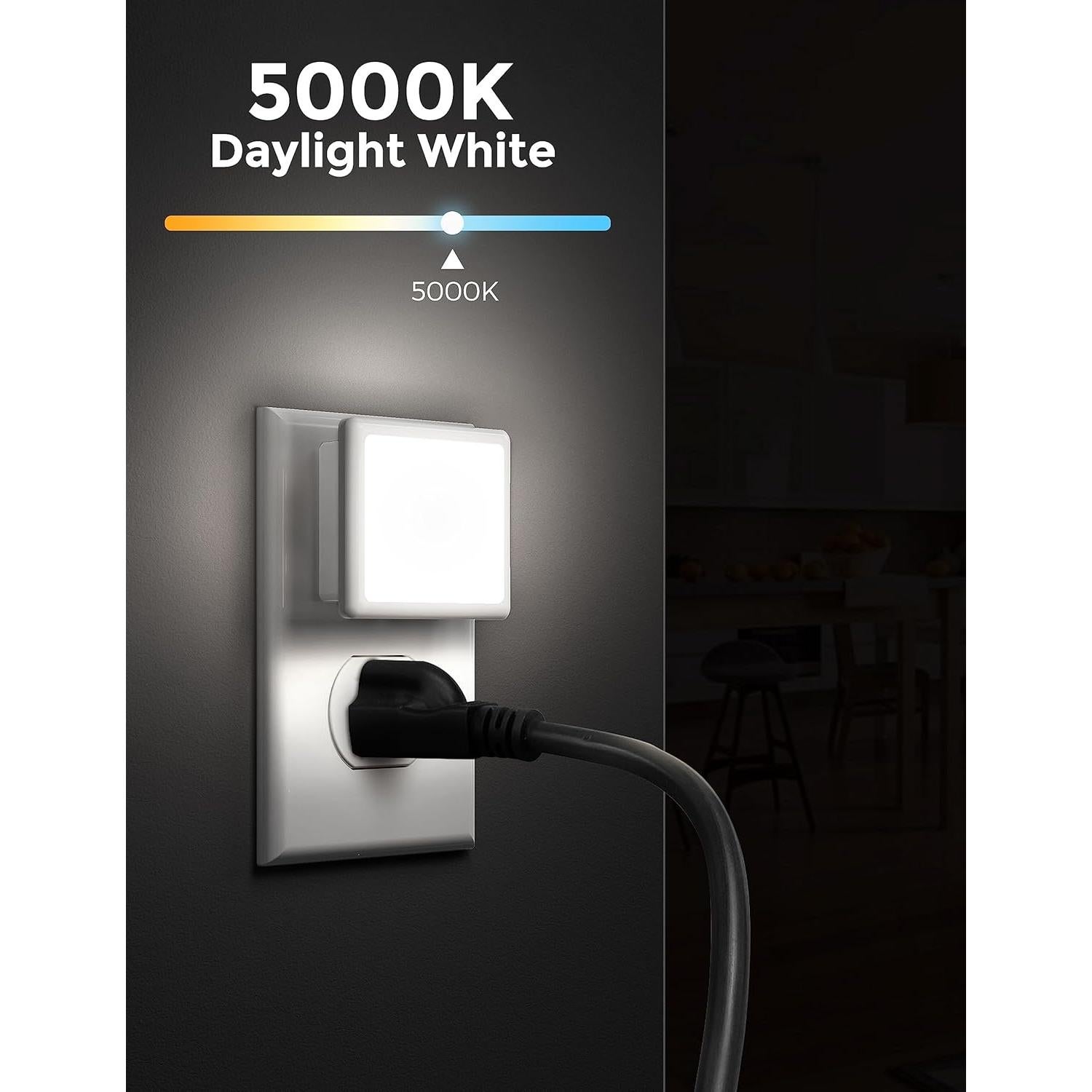 Luz Nocturna LED LOHAS 6-Pack Sensor Crepúsculo 5000K