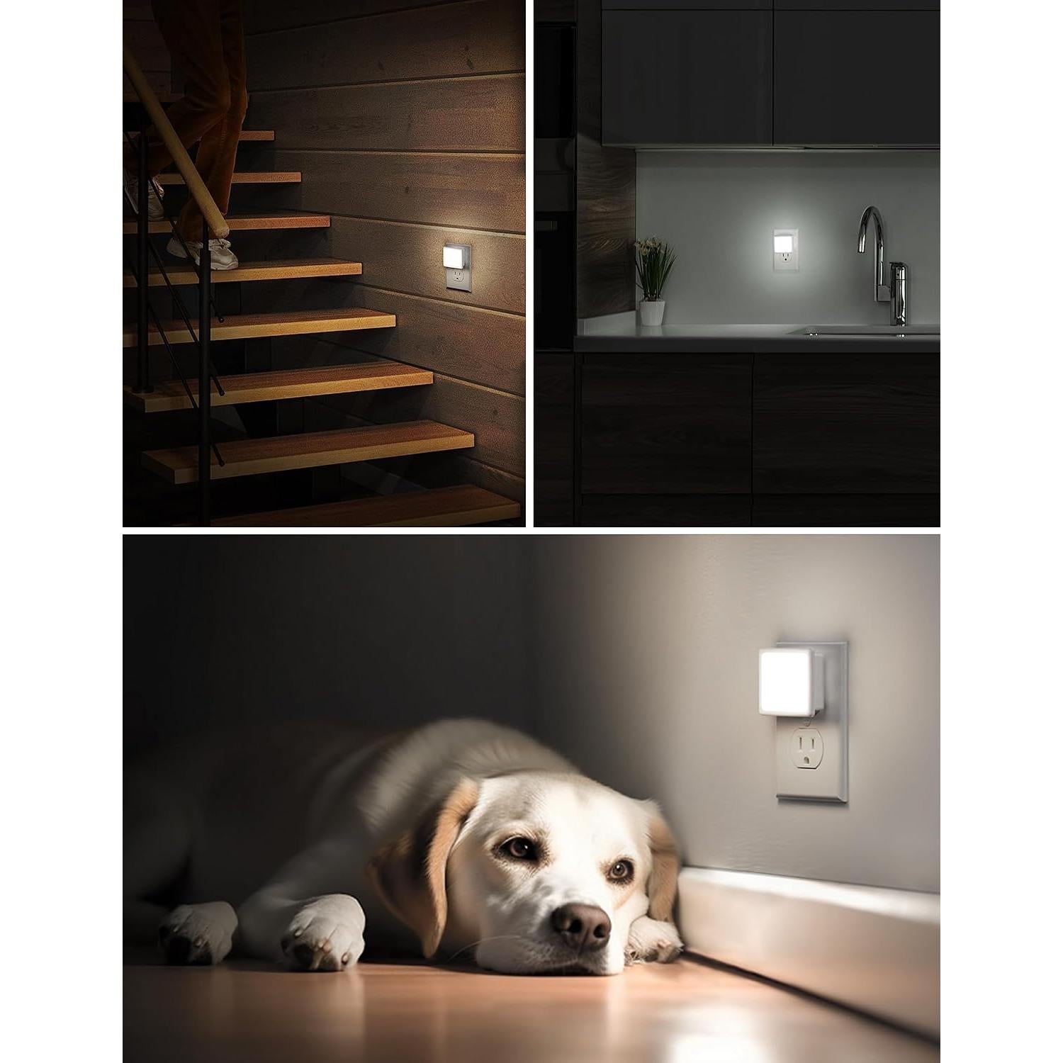 Luz Nocturna LED LOHAS 6-Pack Sensor Crepúsculo 5000K