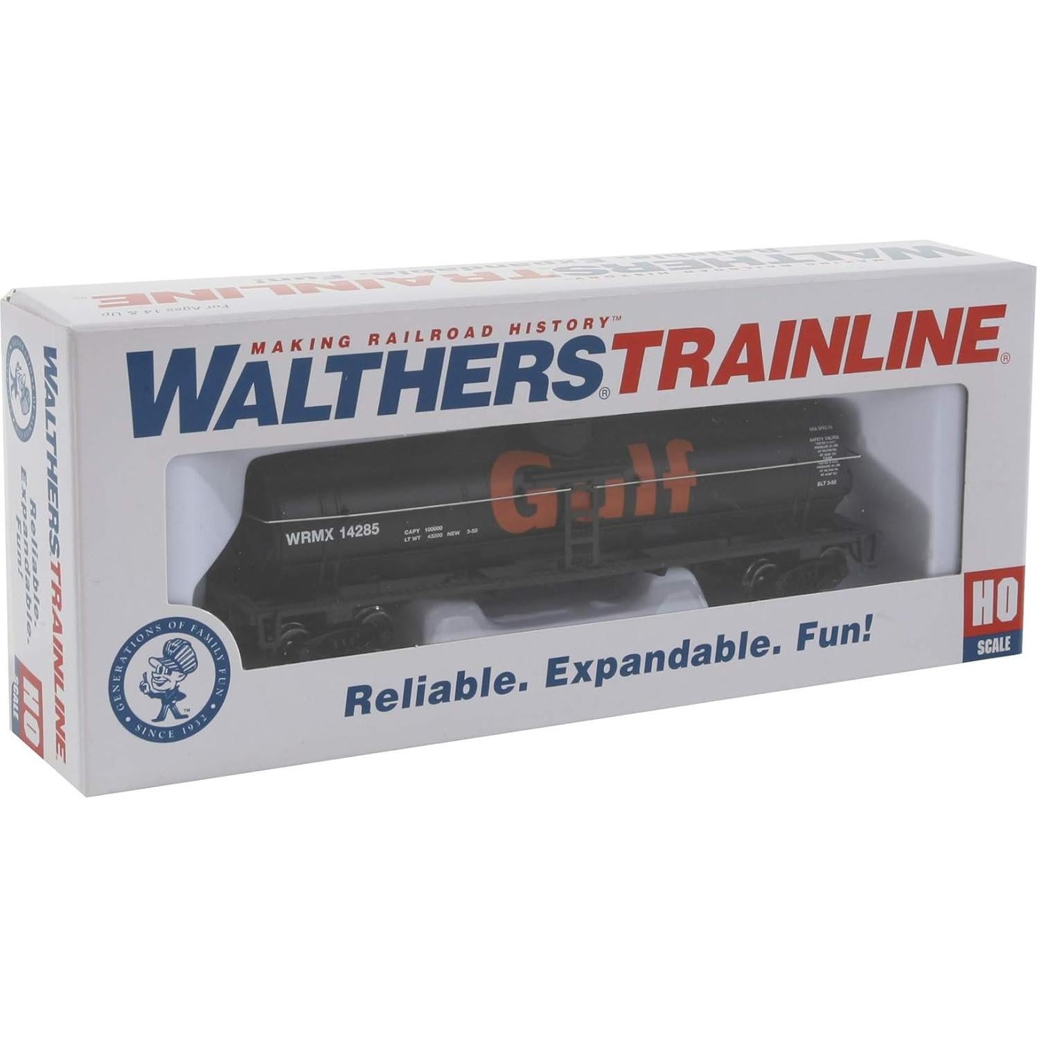 Carro Tanque HO 40' Walthers Gulf Oil con Ruedas de Metal
