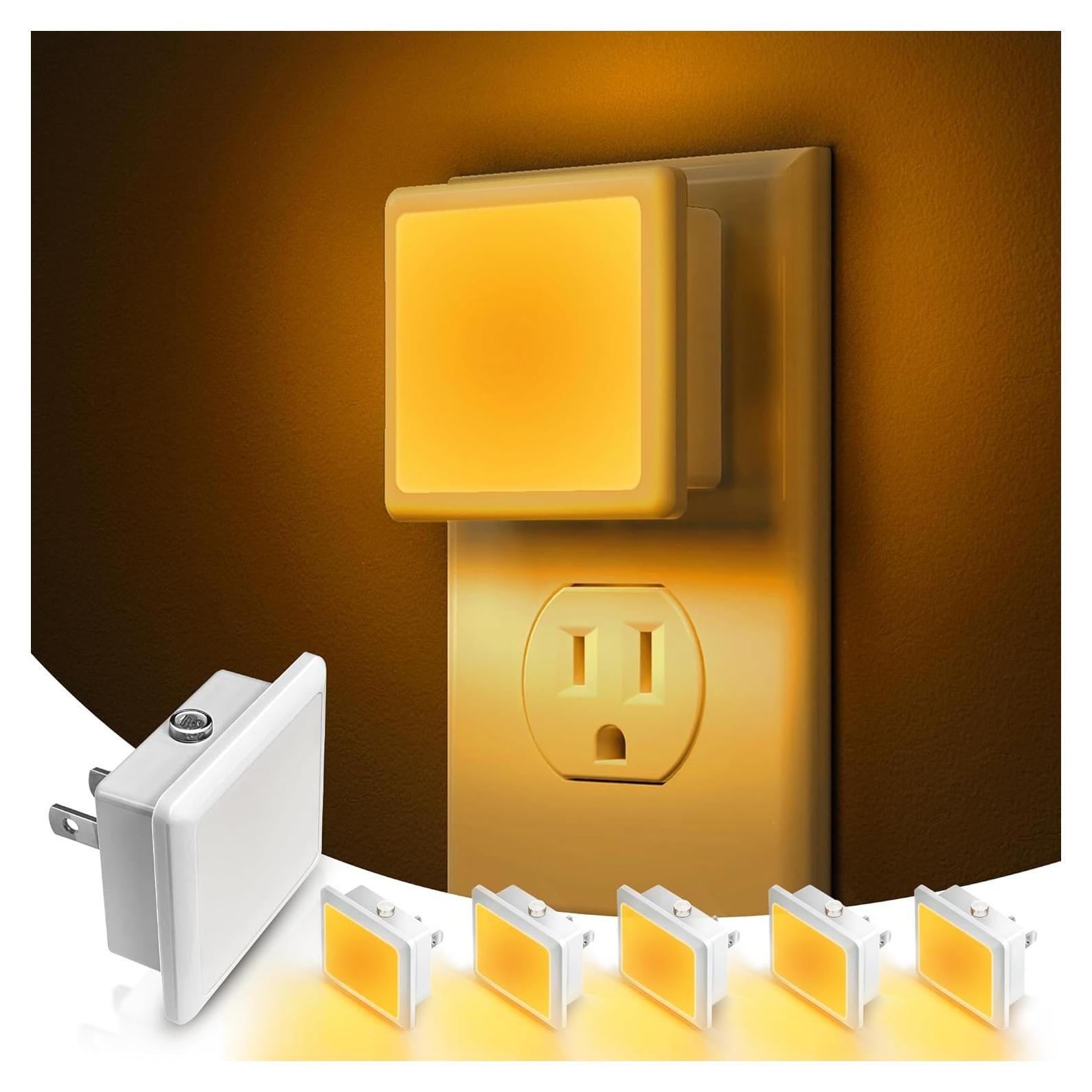 Luz Nocturna LED LOHAS 6-Pack Sensor Crepúsculo 1800K