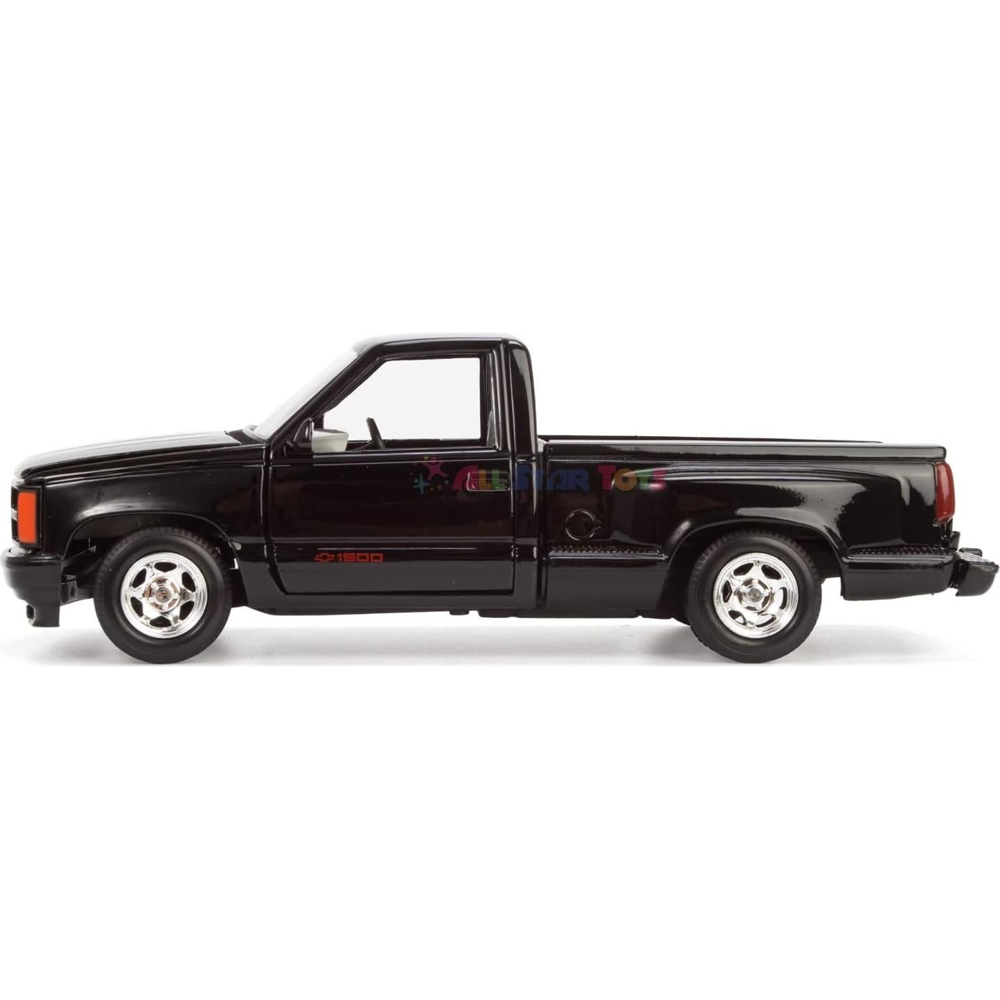 Modelo Diecast Motormax GMC Sierra GT 1992 Negro 1:24